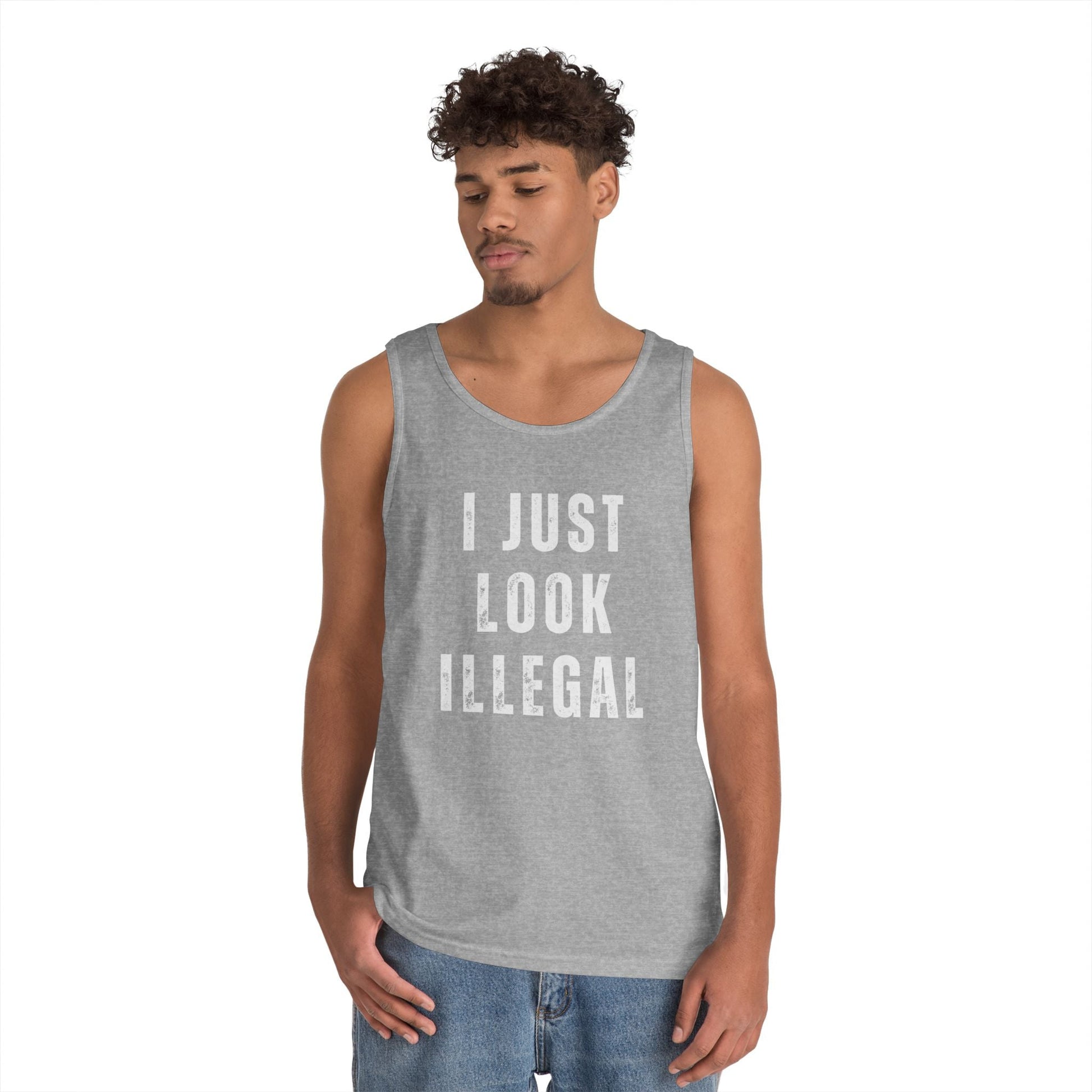 I Just Look Illegal T-Shirt – Funny Immigration Statement Tank Top - Stonk Shark Co.