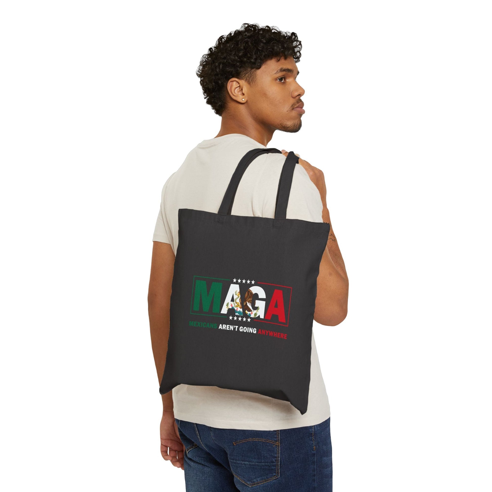 Mexicans Ain’t Going Anywhere | Reusable Black Tote - Stonk Shark Co.