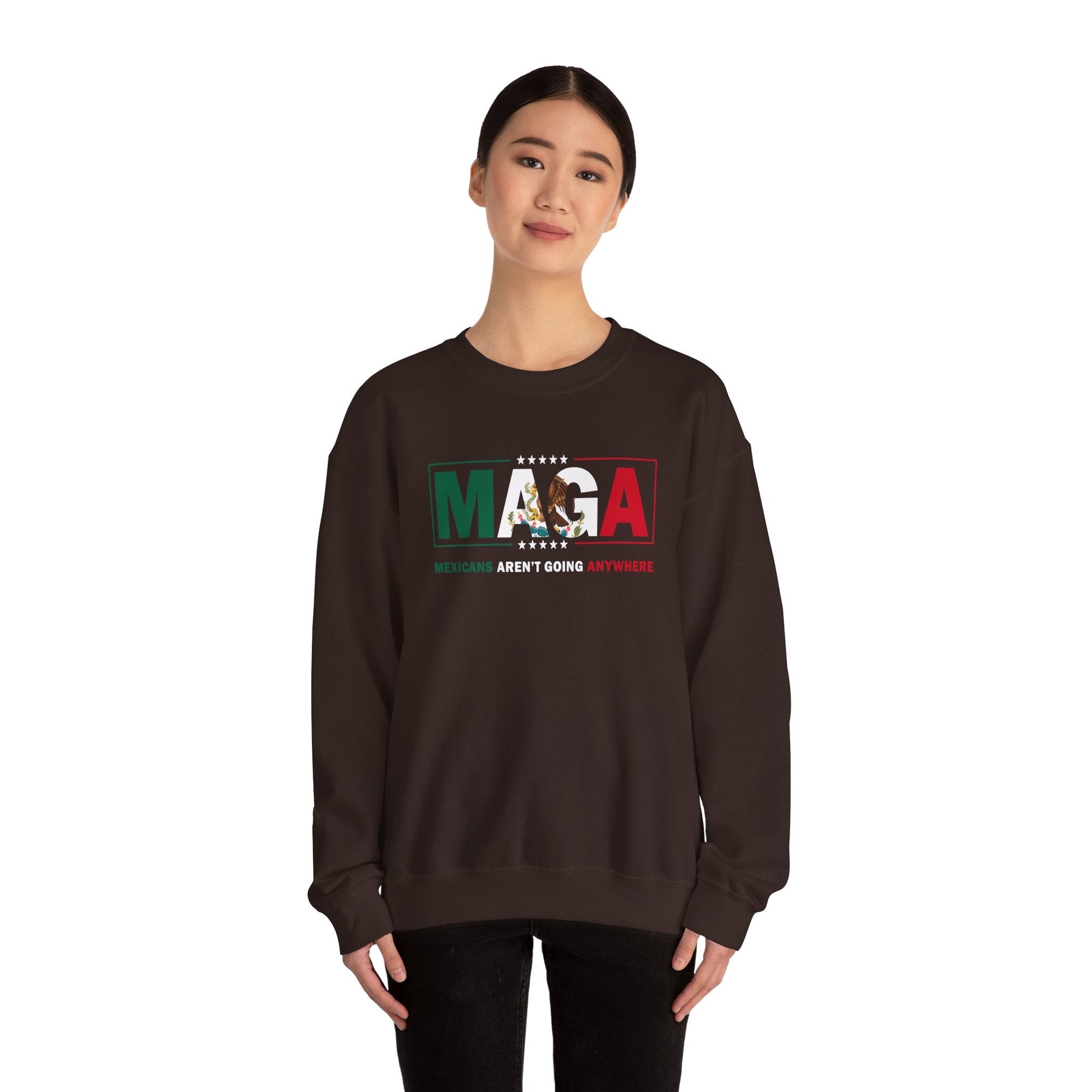 Mexicans Aren’t Going Anywhere Parody Sweatshirt Immigration Statement Sweater - Stonk Shark Co.