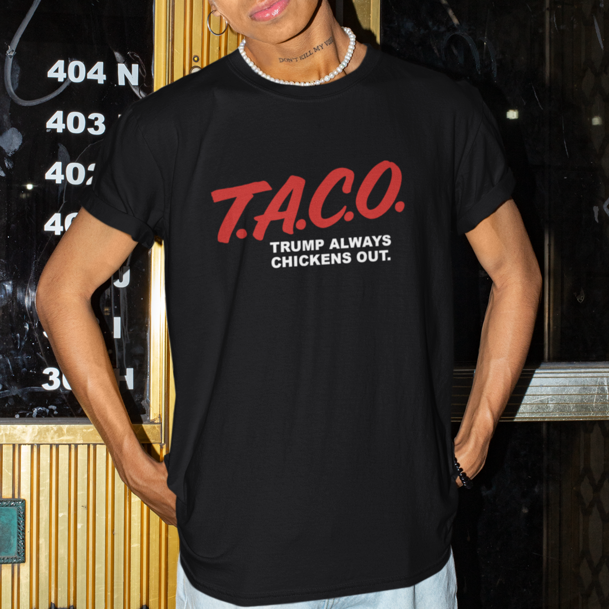 T.A.C.O. Parody Shirt – Retro D.A.R.E. Style | Funny Trump Meme Tee