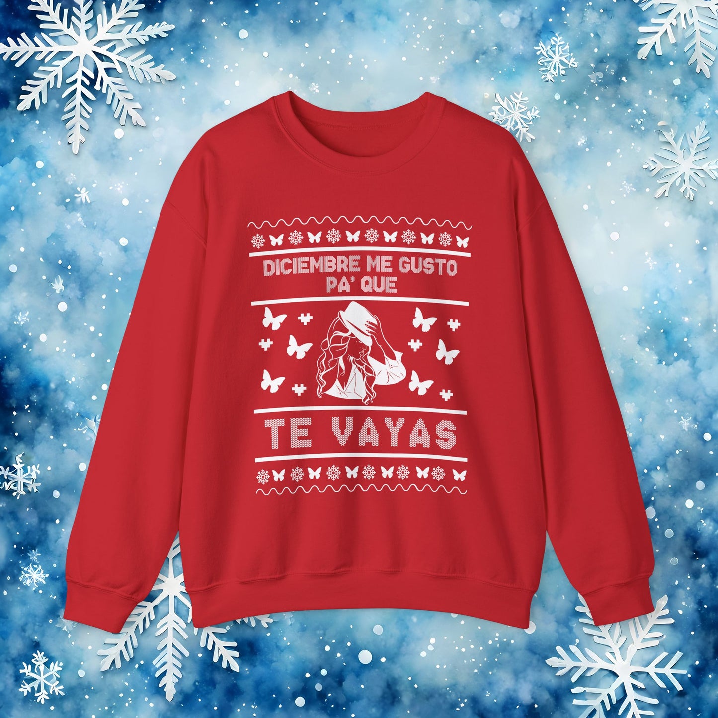 Diciembre Me Gustó Ugly Christmas Sweater – Jenni Lyrics Holiday Sweatshirt