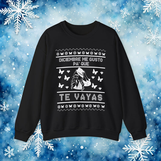 Diciembre Me Gustó Ugly Christmas Sweater – Jenni Lyrics Holiday Sweatshirt