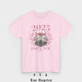 2025 Happy New Year T-Shirt – Festive Disco Ball Bow Design Tee - Stonk Shark Co.