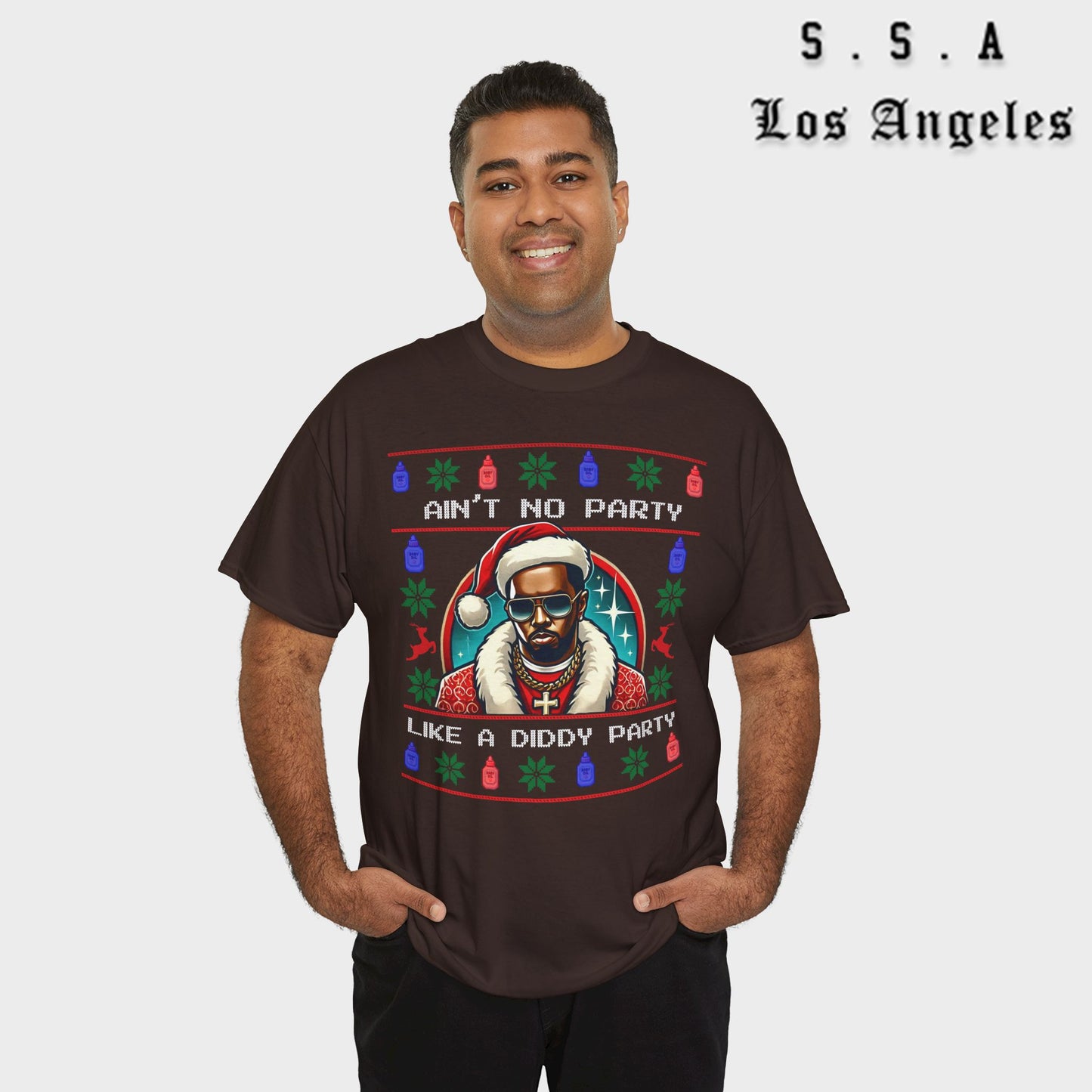 Ain’t No Party Like a Diddy Party Ugly Christmas Tee – Funny Holiday Hip-Hop Meme T Shirt