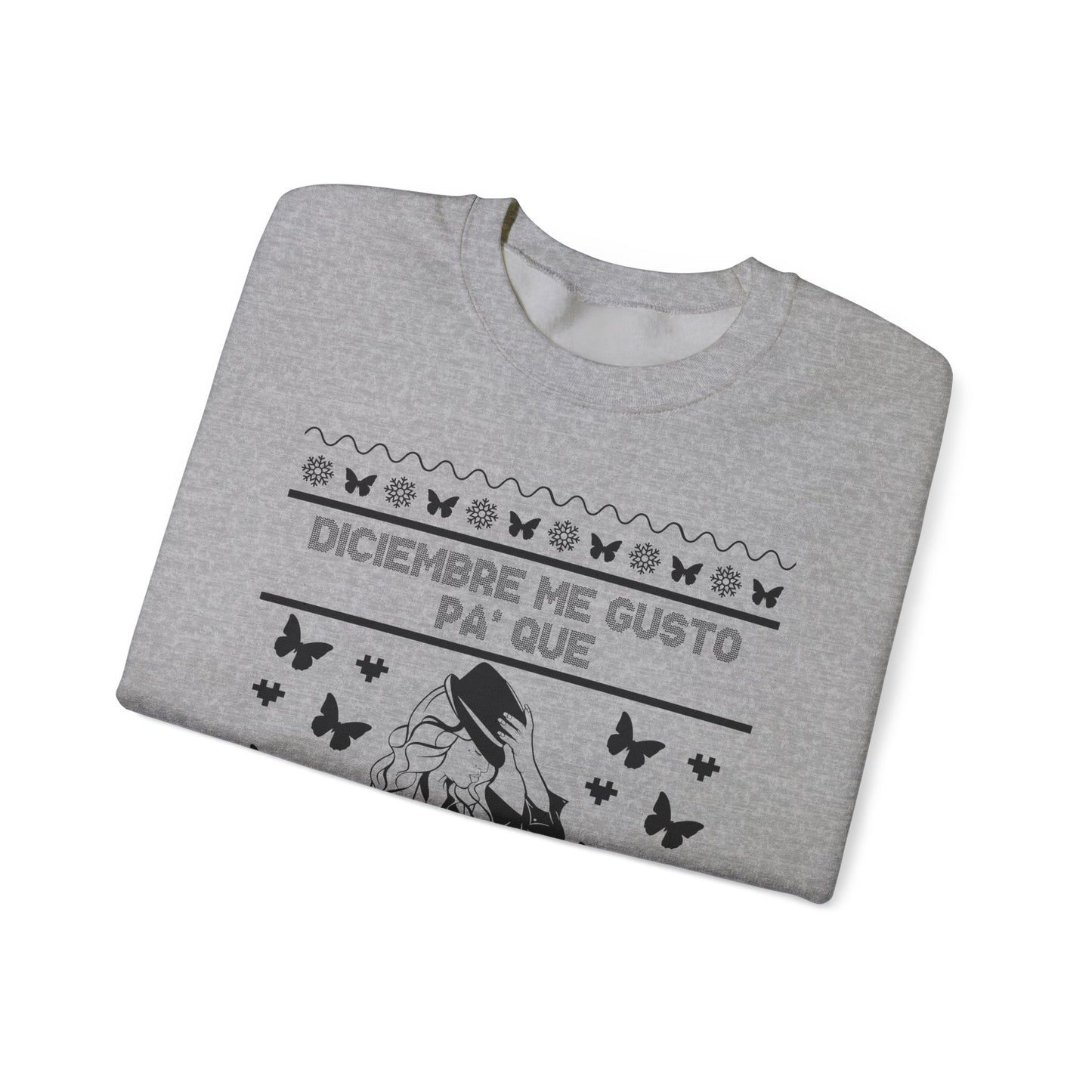 Diciembre Me Gustó Ugly Christmas Sweater – Jenni Lyrics Holiday Sweatshirt