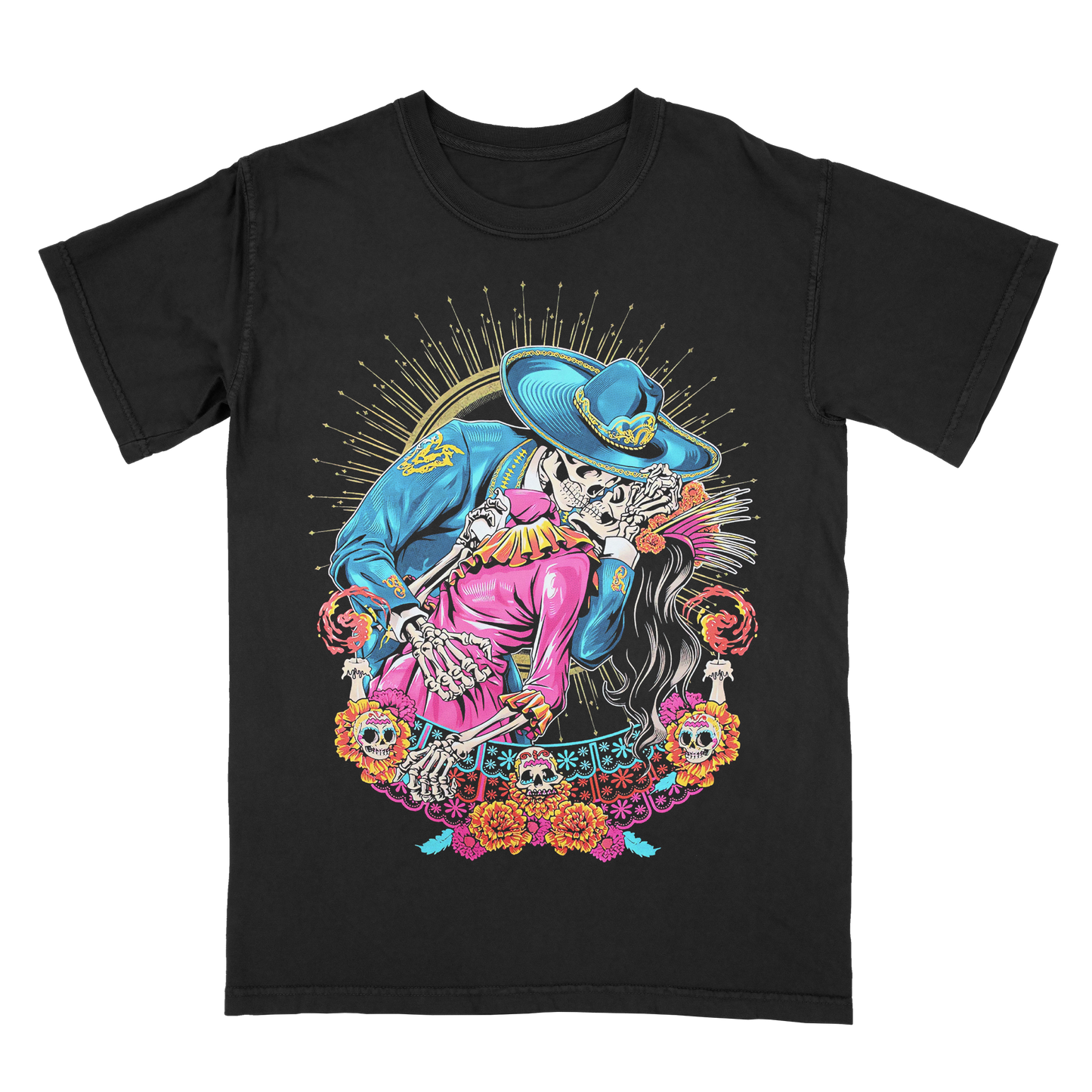 CHARRO & CATRINA DIA DE LOS MUERTOS T SHIRT