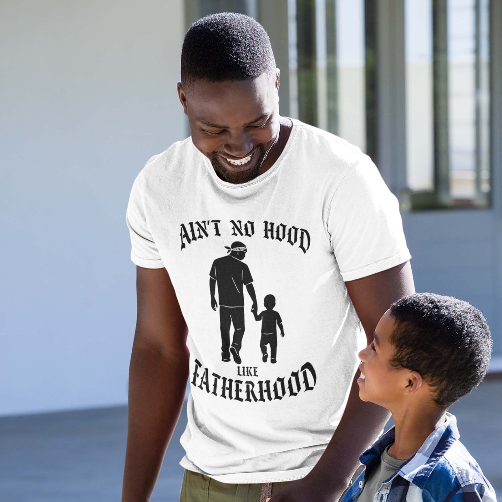 Ain’t No Hood Like Fatherhood – Gangster Style Father’s Day Shirt - Stonk Shark Co.
