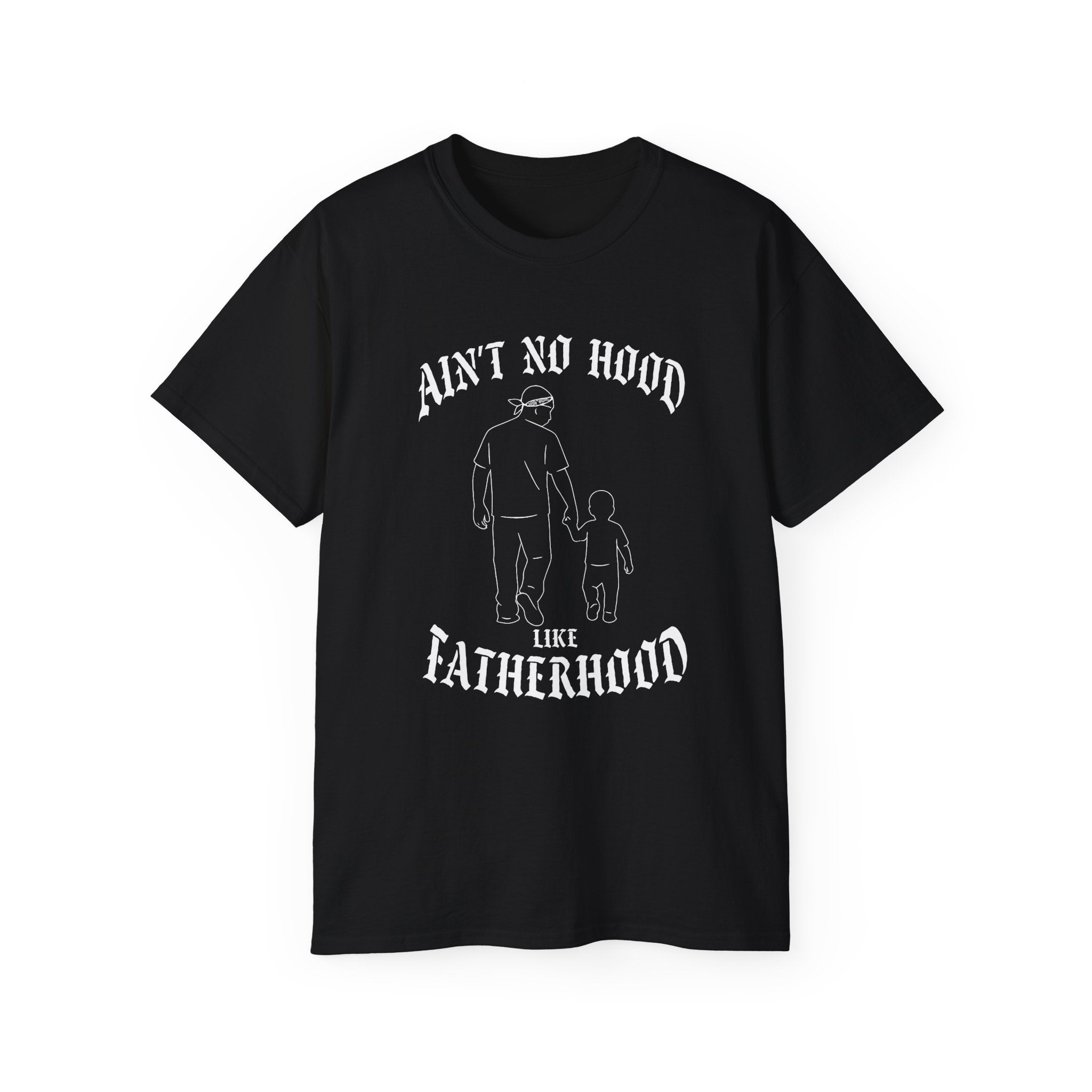 Ain’t No Hood Like Fatherhood – Gangster Style Father’s Day Shirt - Stonk Shark Co.