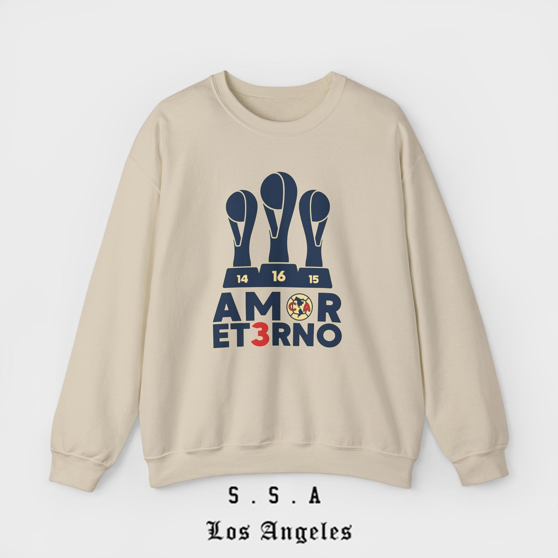 Amor Et3rno Tricampeon America Sweatshirt Championship Mexican Club Soccer - Stonk Shark Co.