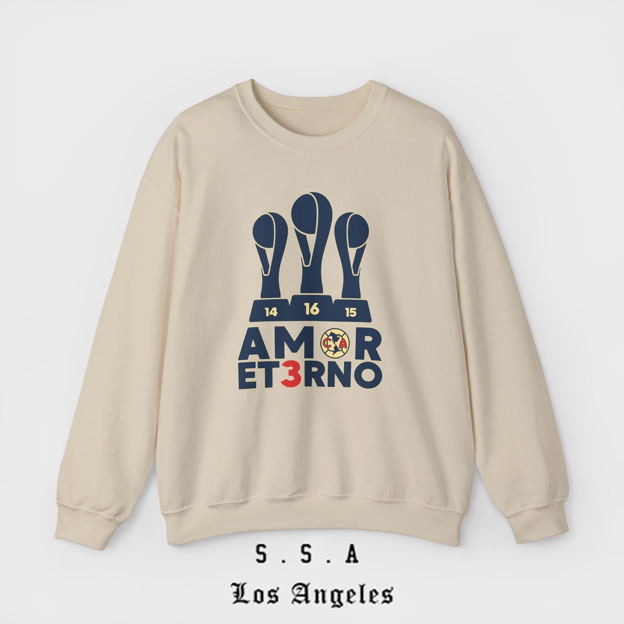 Amor Et3rno Tricampeon America Sweatshirt Championship Mexican Club Soccer - Stonk Shark Co.