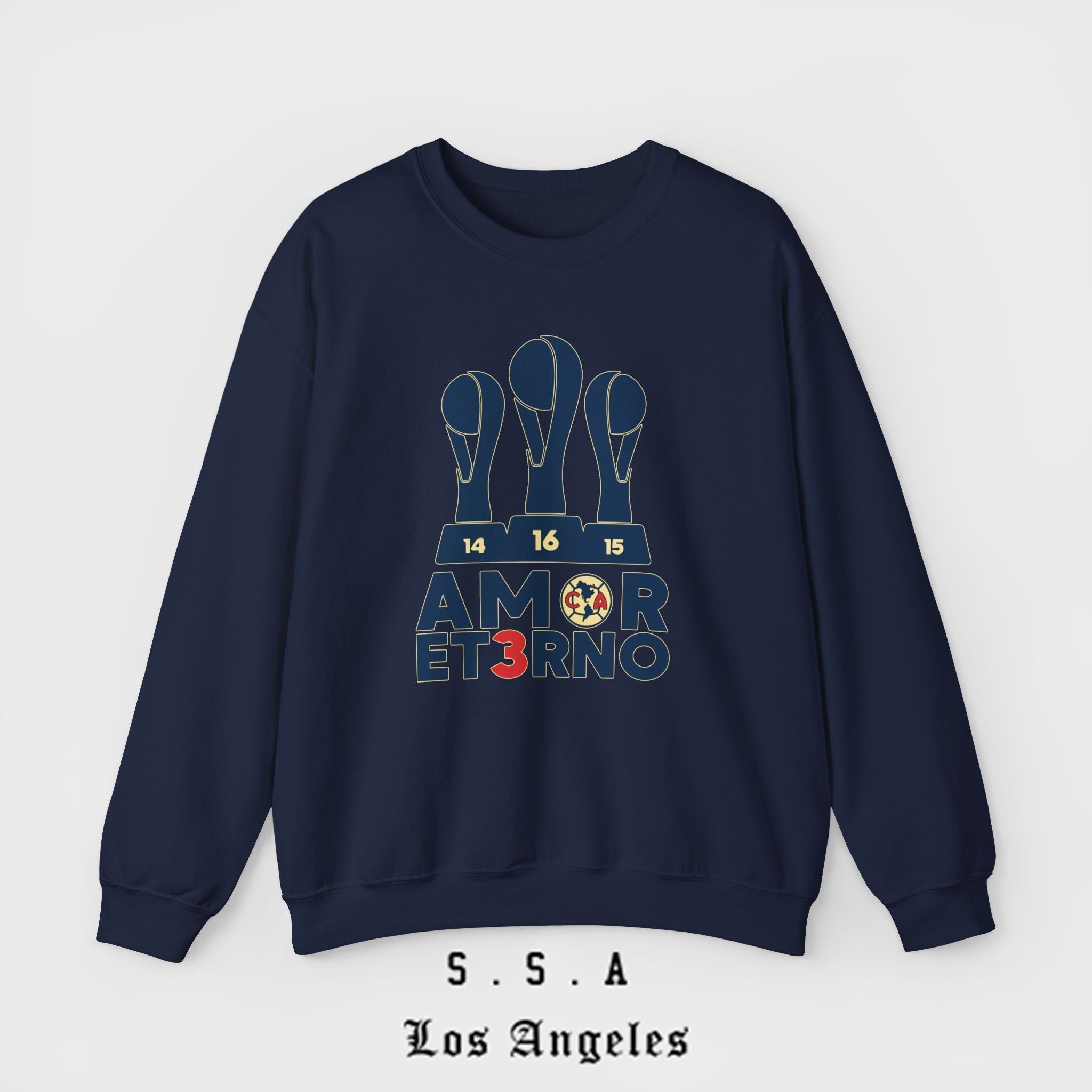 Amor Et3rno Tricampeon America Sweatshirt Championship Mexican Club Soccer - Stonk Shark Co.