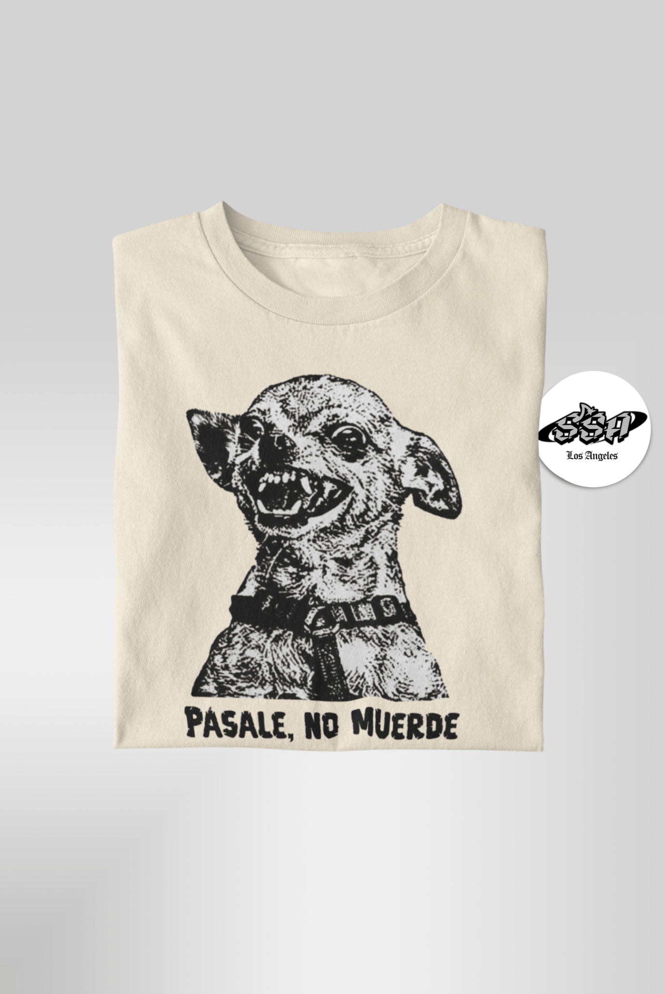 Angry Chihuahua T-Shirt – "Pásale, No Muerde" Tee - Stonk Shark Co.