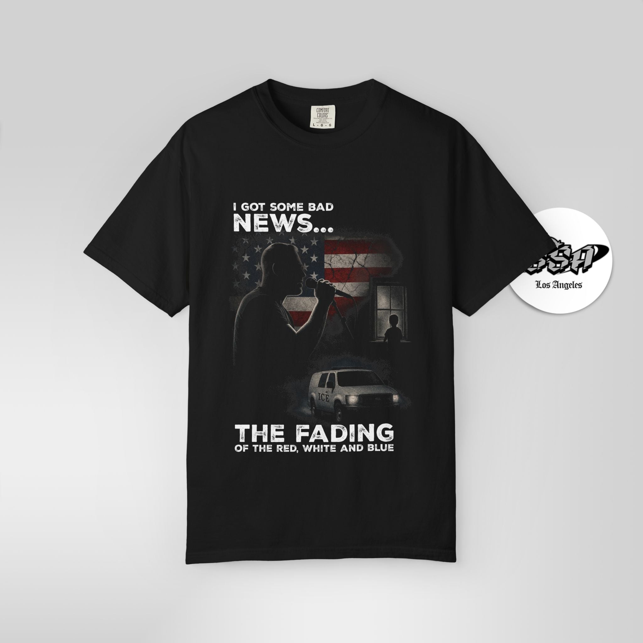 Bad News Tee – The Fading of the Red, White, and Blue Shirt - Stonk Shark Co.