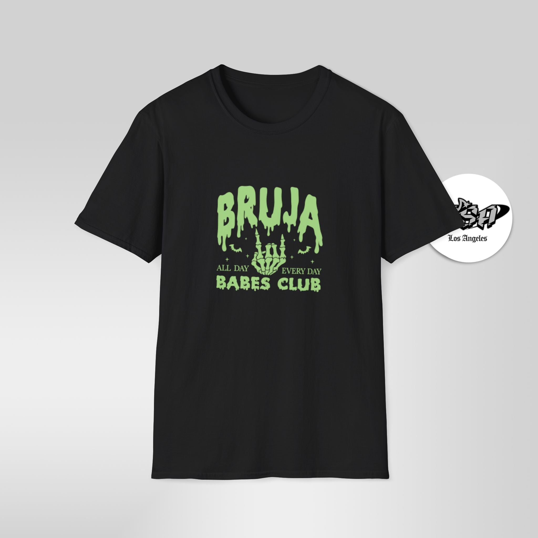 Bruja Babes Club Glow in the Dark T-Shirt | Latina Witch Halloween Tee - Stonk Shark Co.