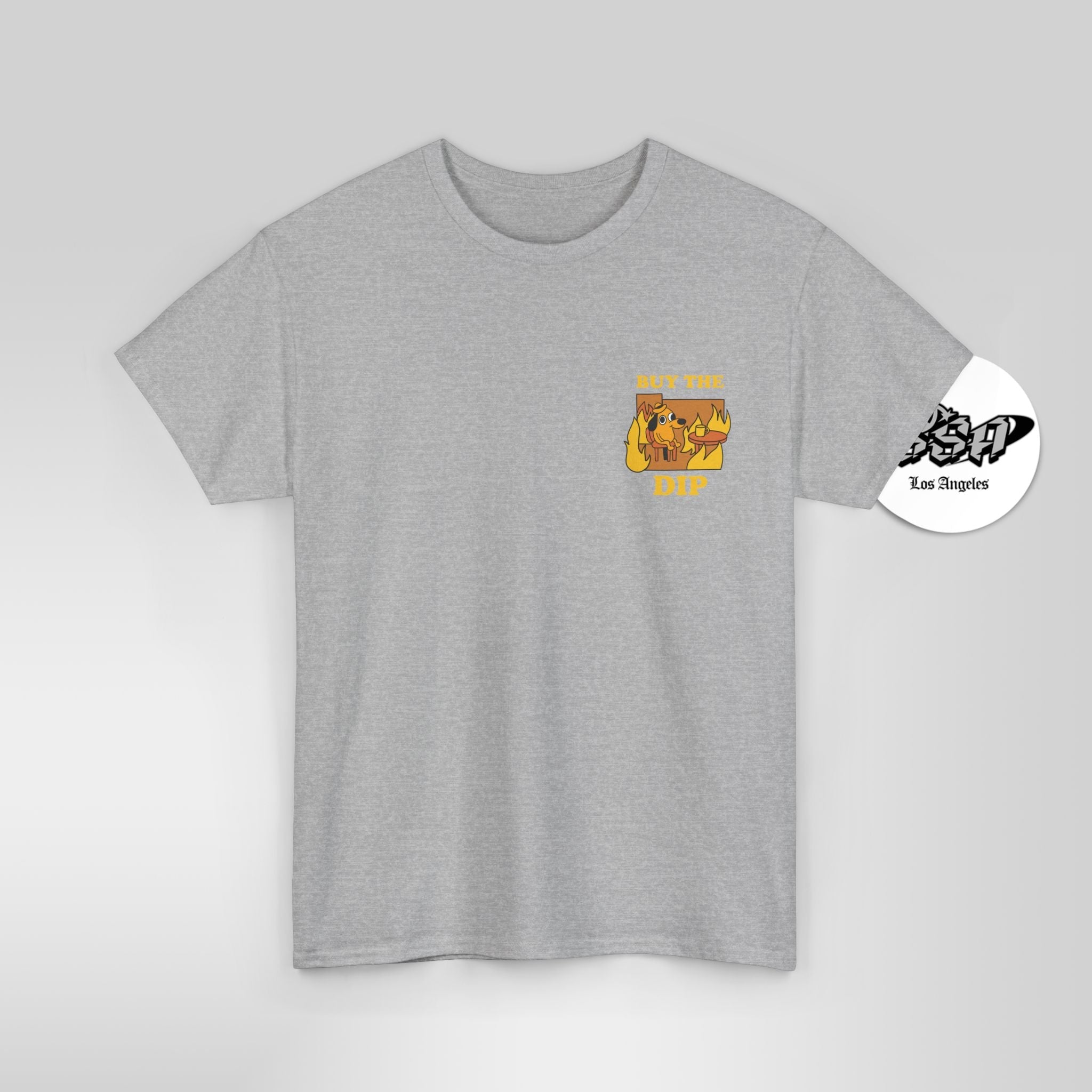 BUY THE DIP – Market Chaos Meme Everythings Fine Dog Tee - Stonk Shark Co.