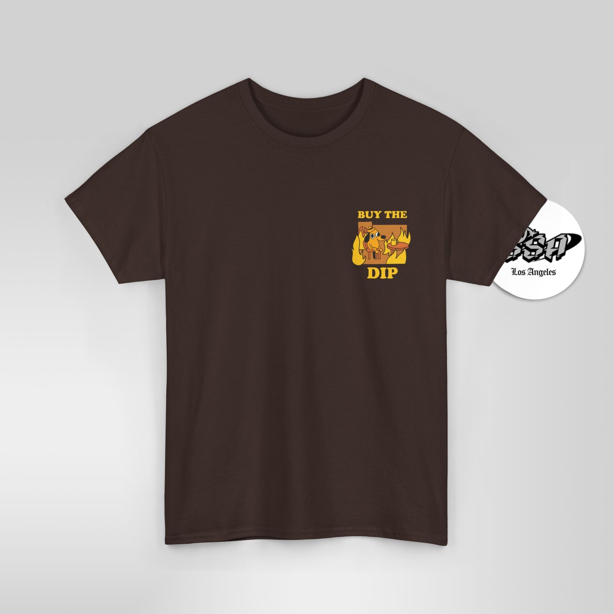 BUY THE DIP – Market Chaos Meme Everythings Fine Dog Tee - Stonk Shark Co.