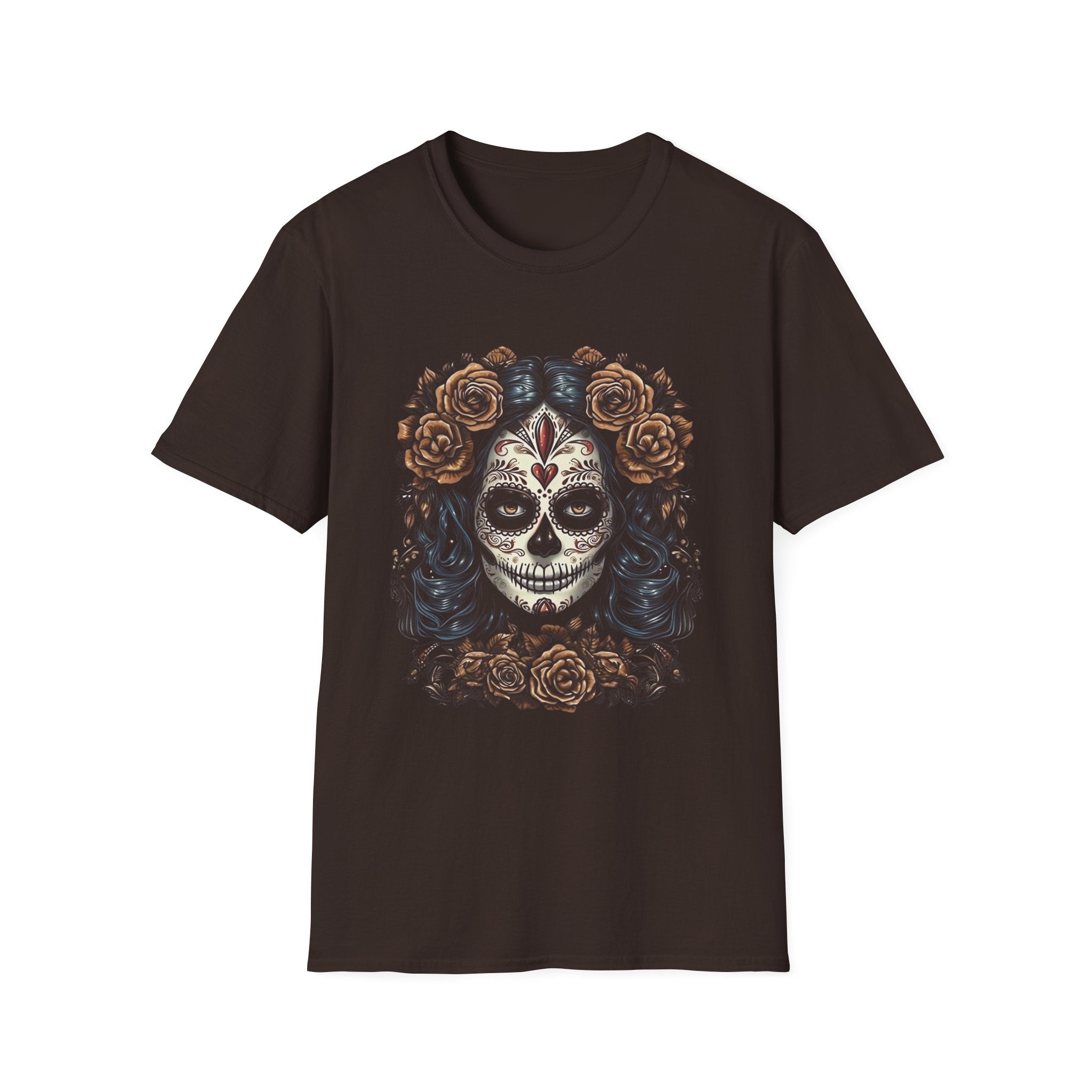 Catrina Día de Los Muertos Halloween Skull T-Shirt - Stonk Shark Co.