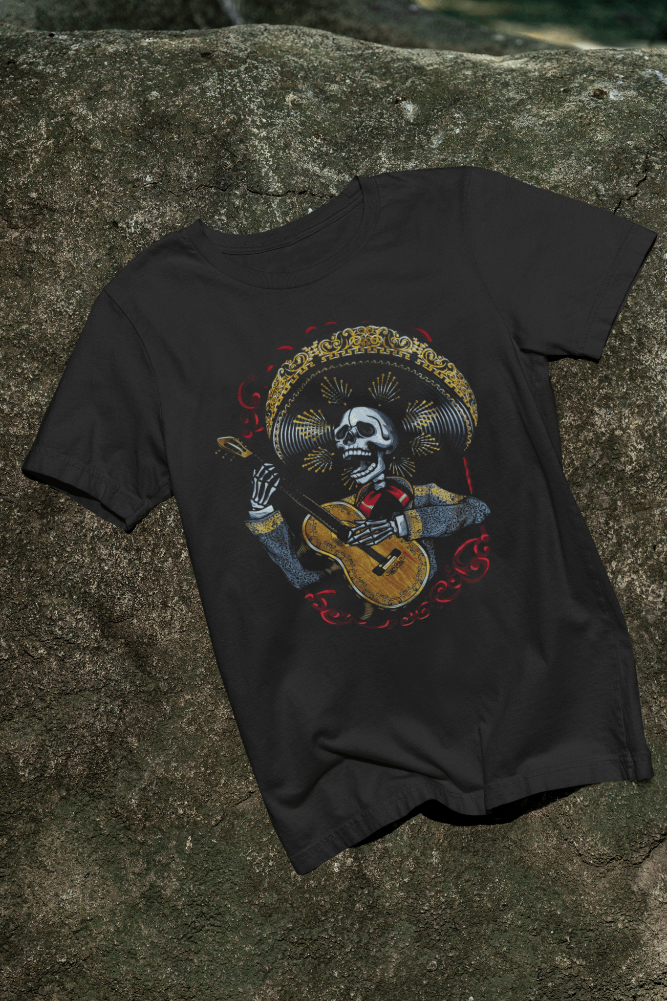 CHARRO DIA DE LOS MUERTOS T SHIRT - Stonk Shark Co.