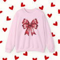 Coquette Red Bow Sweatshirt – Romantic Valentine’s Day Sweater - Stonk Shark Co.
