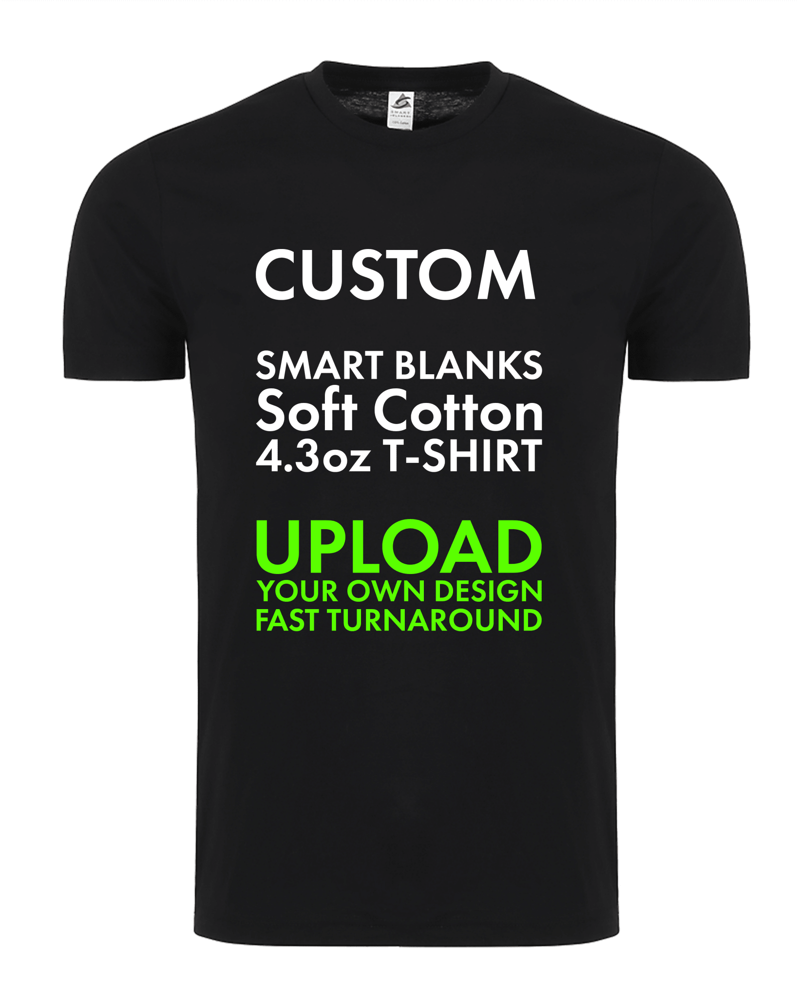 Custom 4.3oz Soft Ring Spun Smart Blanks T Shirt - Stonk Shark Co.
