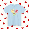 Custom Sweet Hearts Candy T-Shirt – Personalized Valentine's Shirt with Your Own Text - Stonk Shark Co.