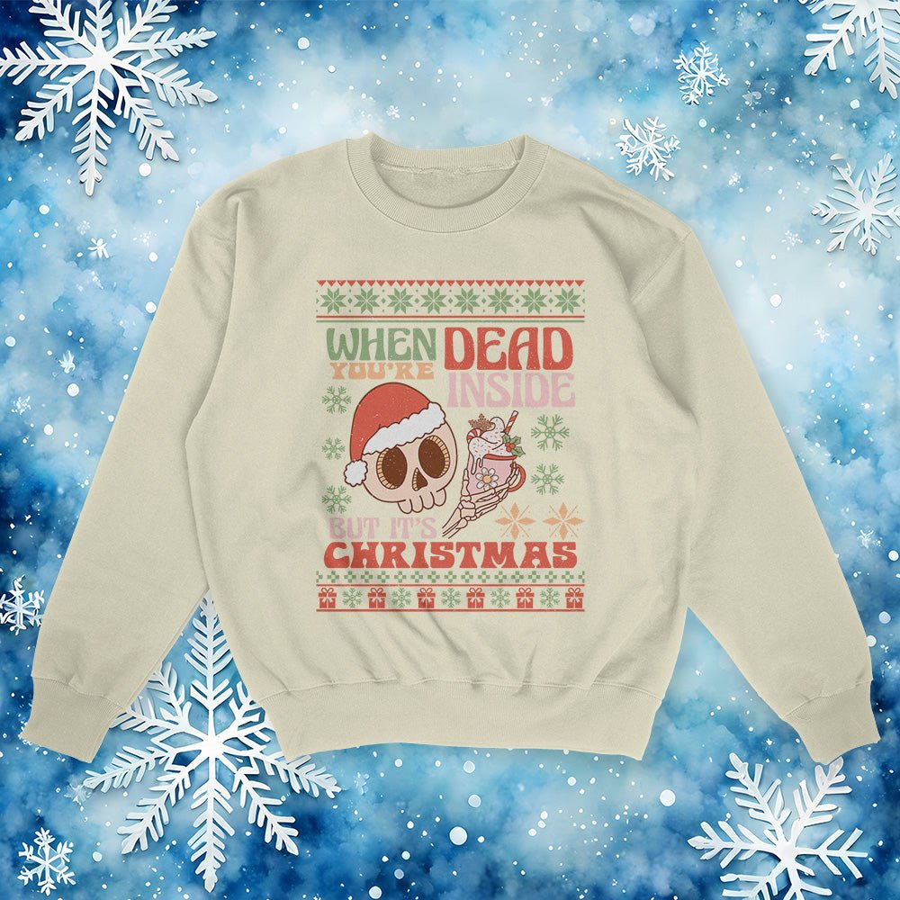 DEAD INSIDE - UGLY SWEATER "Dead inside but it's Christmas" - Stonk Shark Co.