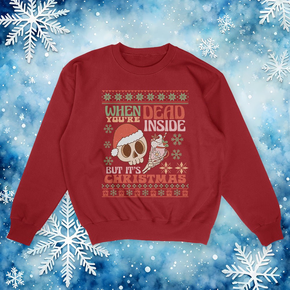 DEAD INSIDE - UGLY SWEATER "Dead inside but it's Christmas" - Stonk Shark Co.