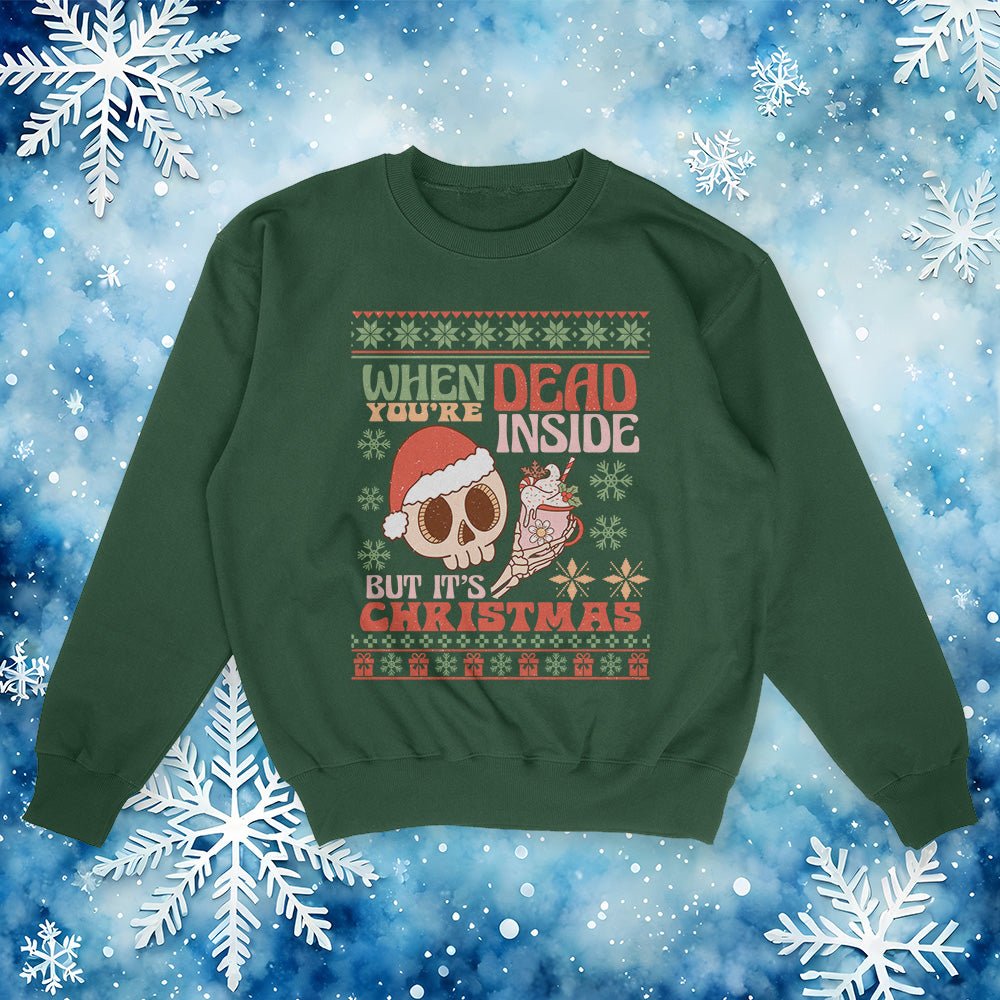 DEAD INSIDE - UGLY SWEATER "Dead inside but it's Christmas" - Stonk Shark Co.