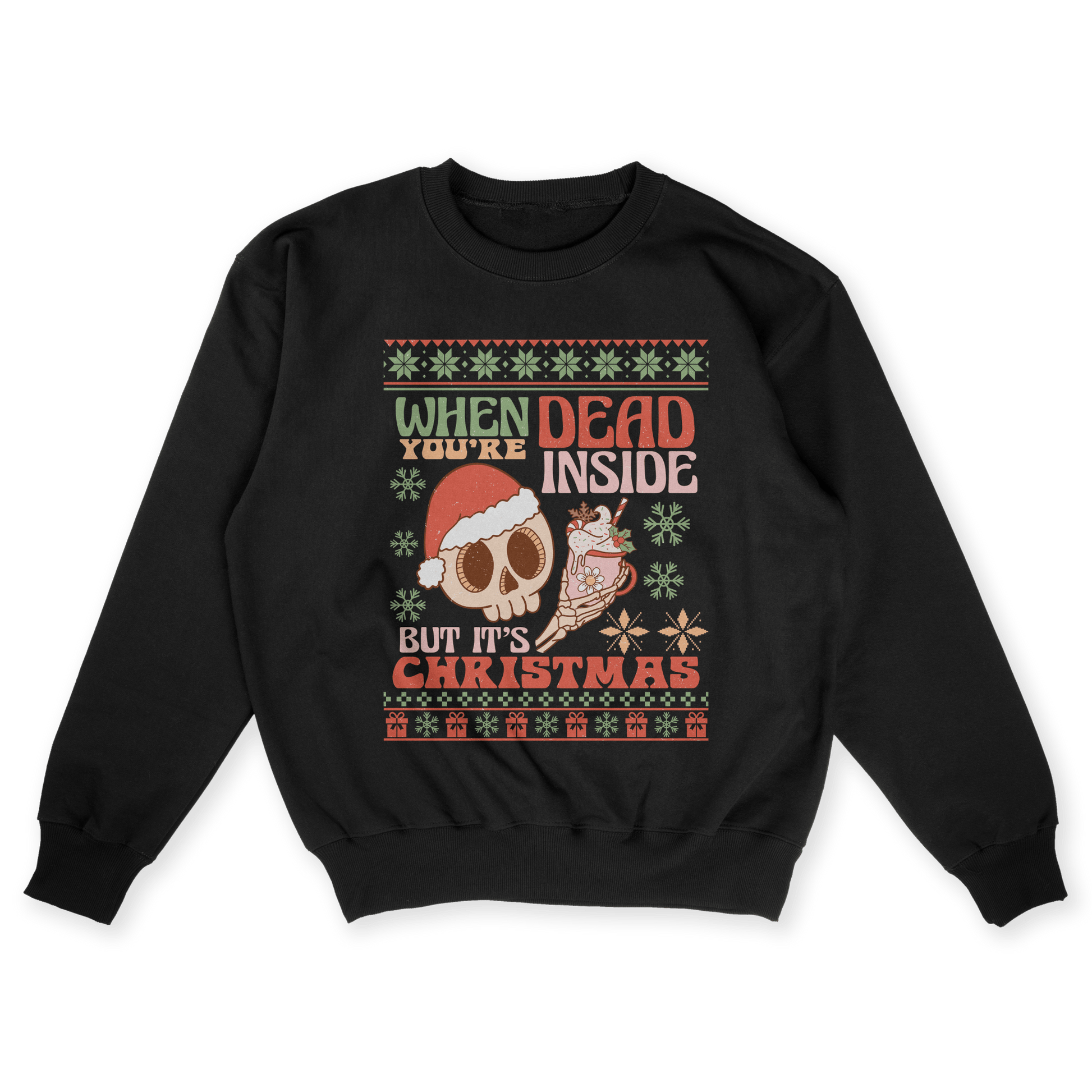 DEAD INSIDE - UGLY SWEATER "Dead inside but it's Christmas" - Stonk Shark Co.
