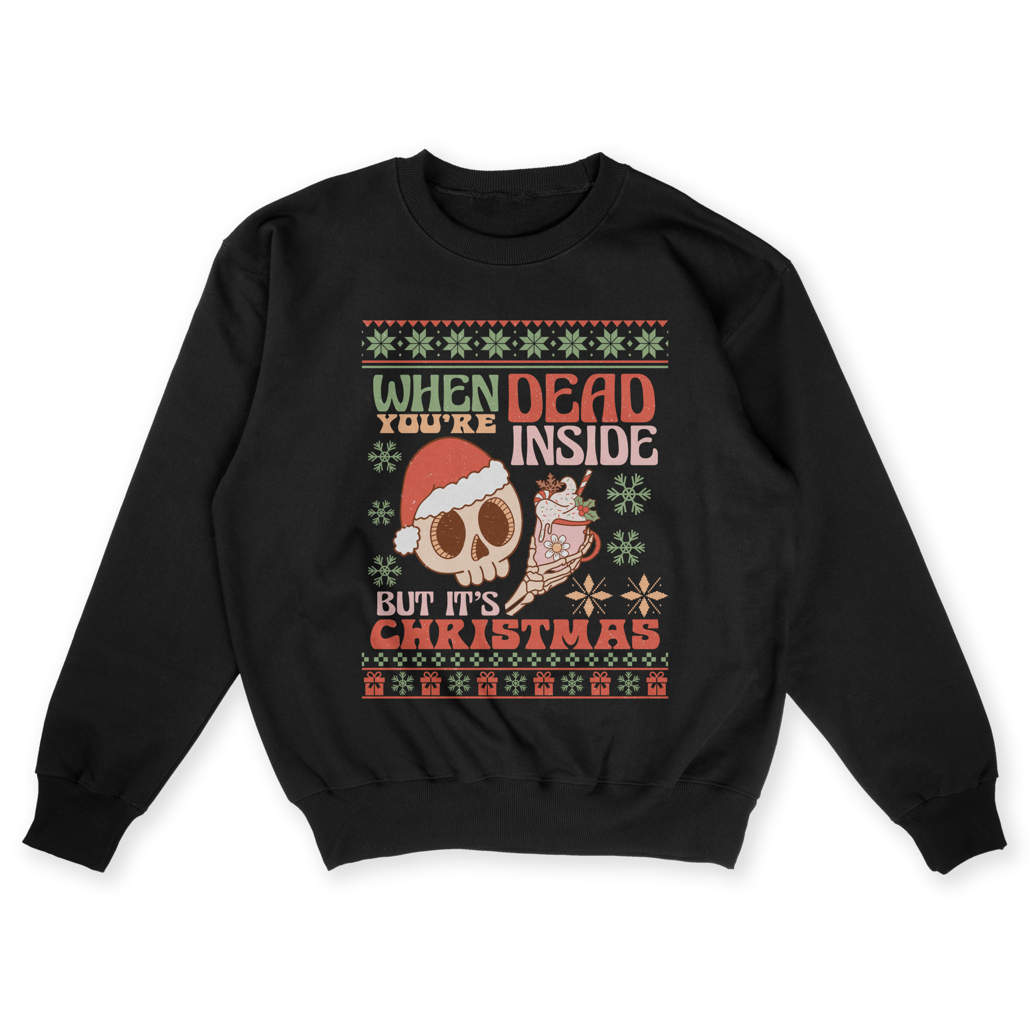 DEAD INSIDE - UGLY SWEATER "Dead inside but it's Christmas" - Stonk Shark Co.