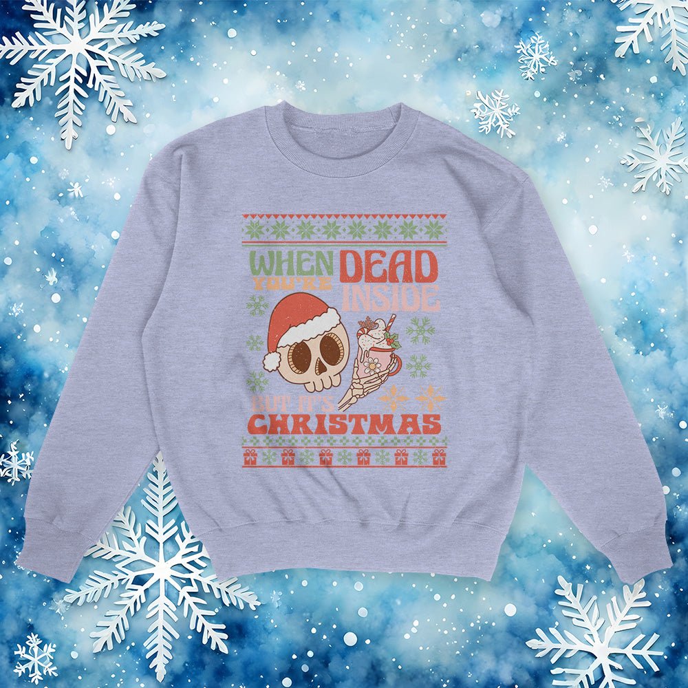 DEAD INSIDE - UGLY SWEATER "Dead inside but it's Christmas" - Stonk Shark Co.