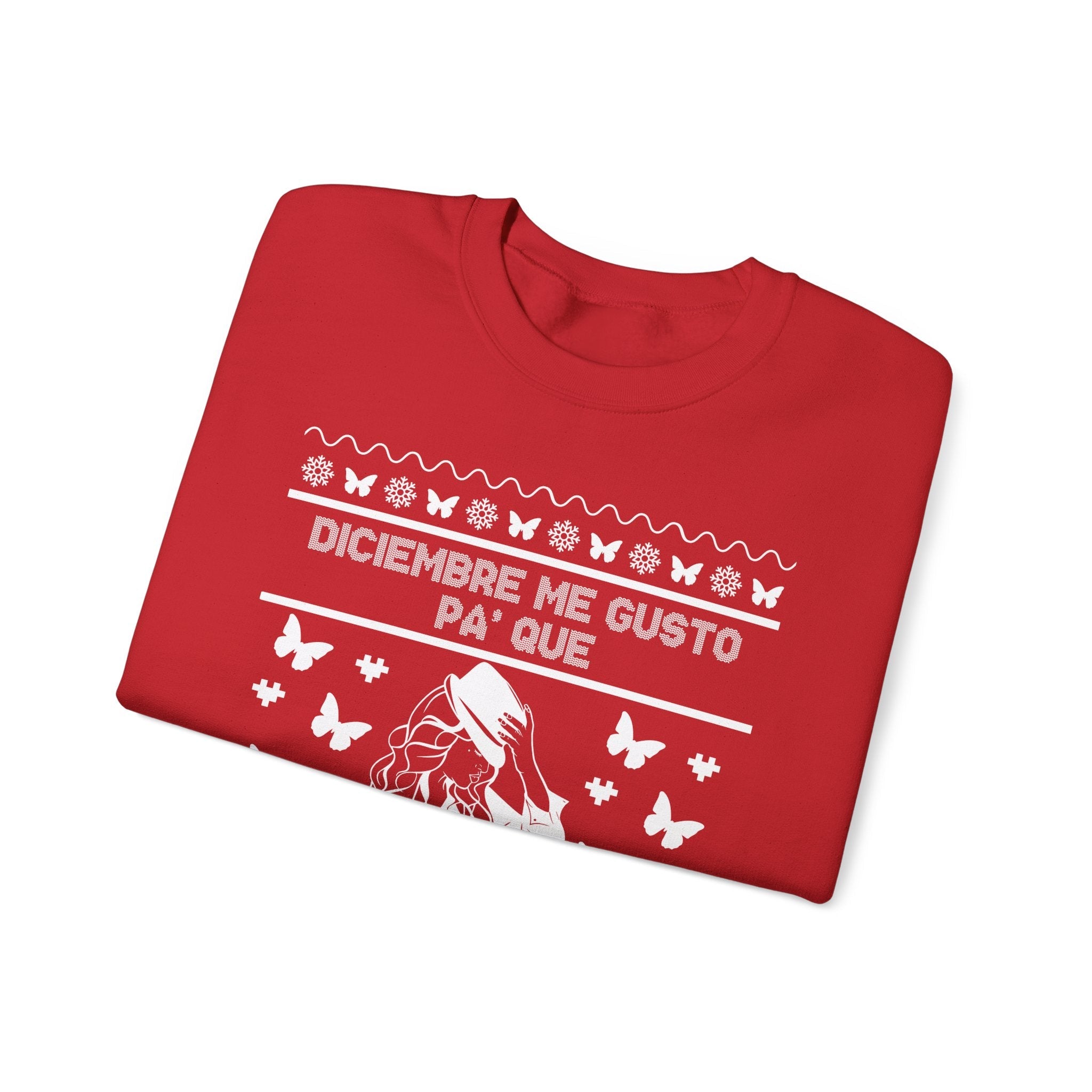 Diciembre Me Gustó Ugly Christmas Sweater – Jenni Lyrics Holiday Sweatshirt - Stonk Shark Co.
