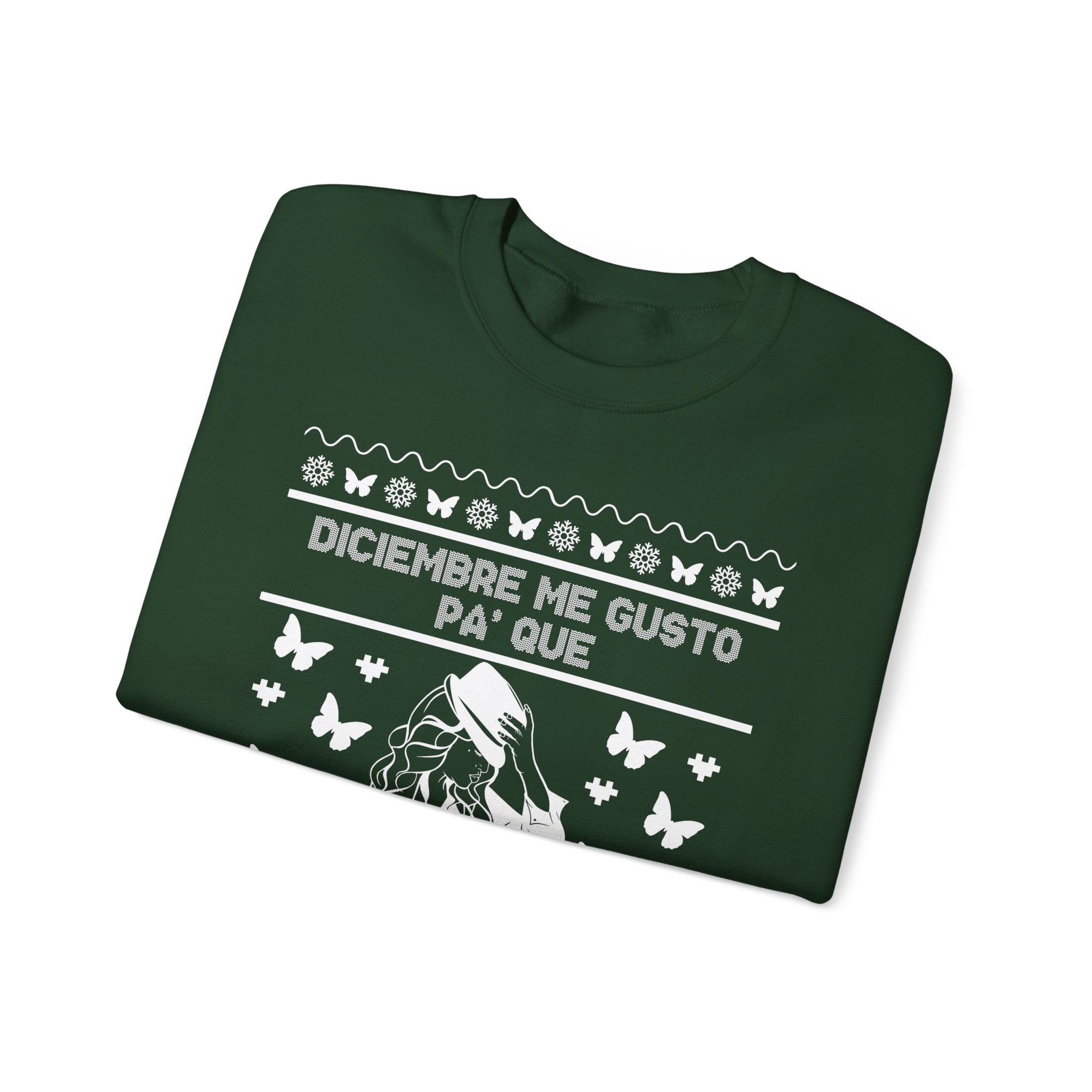 Diciembre Me Gustó Ugly Christmas Sweater – Jenni Lyrics Holiday Sweatshirt - Stonk Shark Co.
