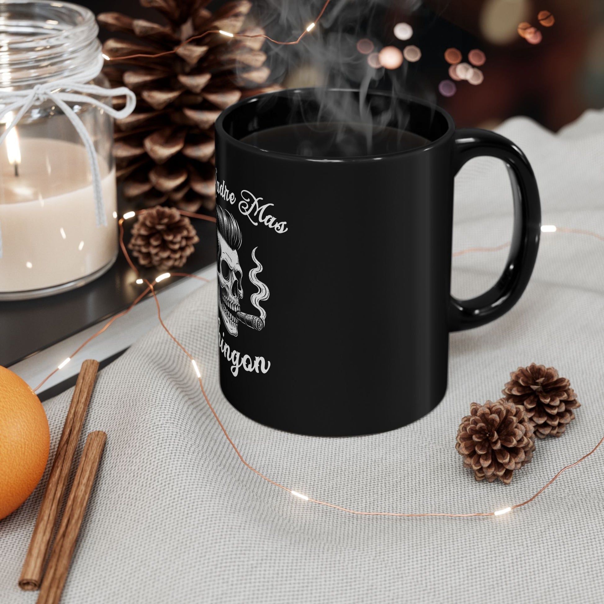 El Padre Más Chingón Mug – Personalized Year Skull Art Gift for Dad - Stonk Shark Co.