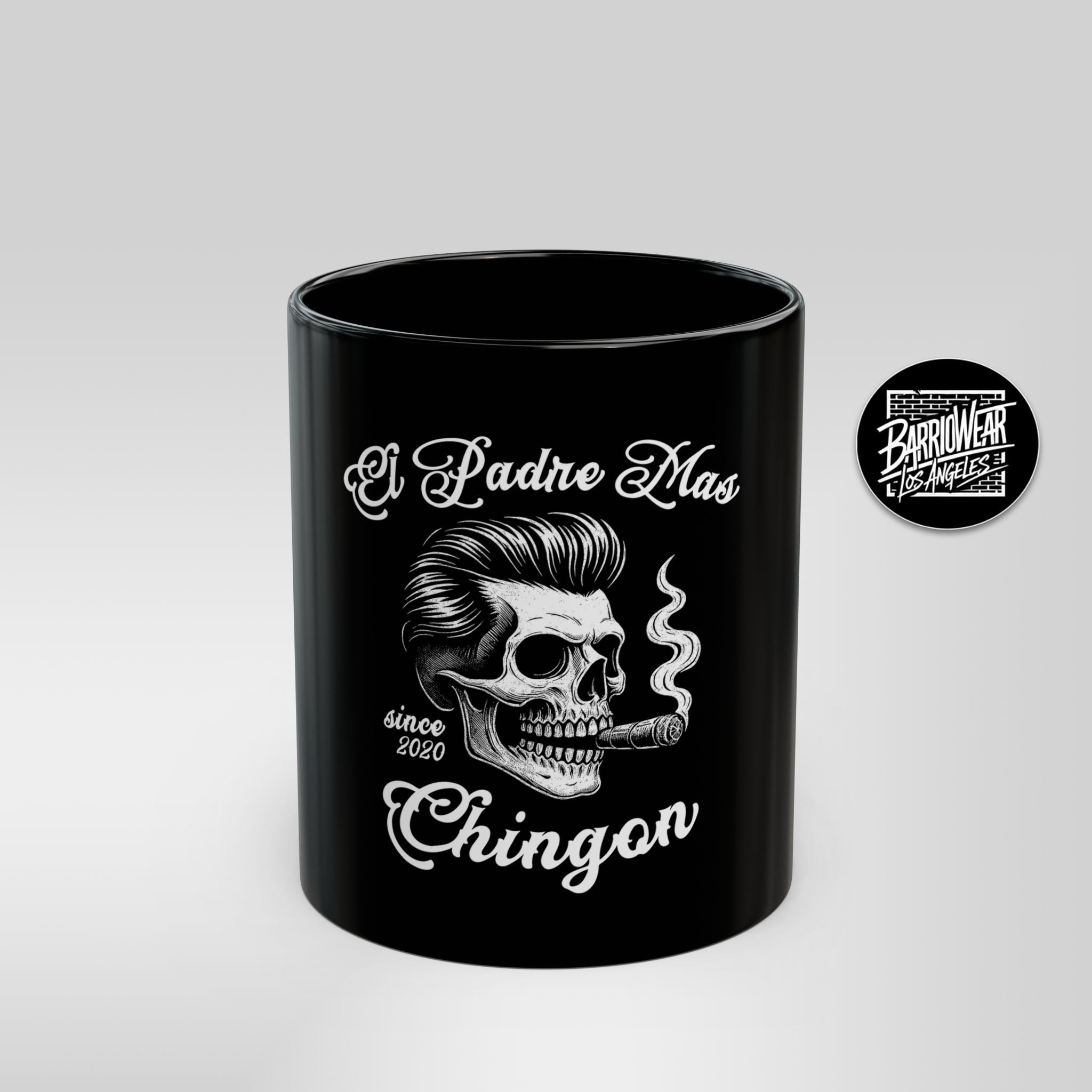 El Padre Más Chingón Mug – Personalized Year Skull Art Gift for Dad - Stonk Shark Co.
