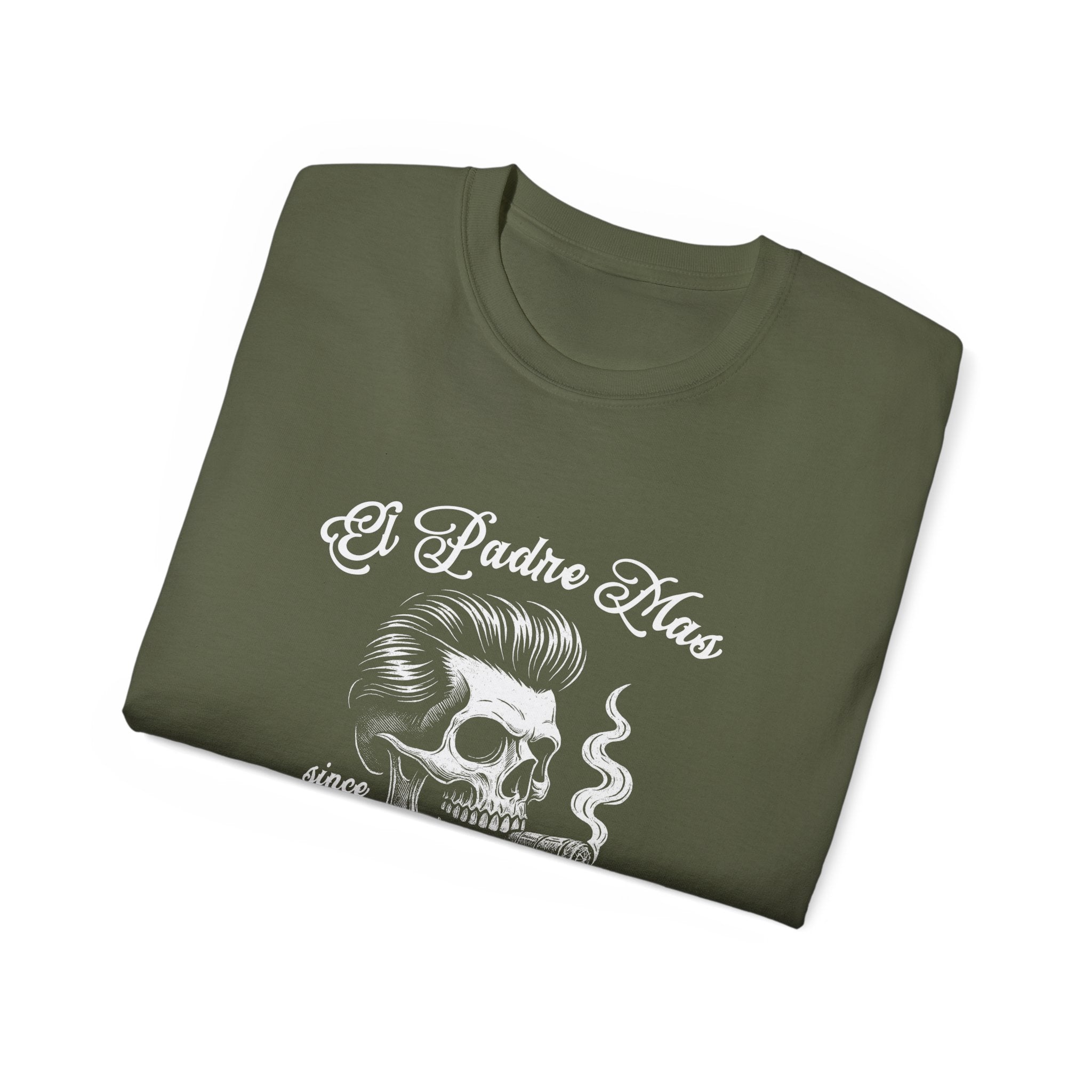 El Padre Más Chingón T Shirt – Personalized Year Skull Art Gift for Dad - Stonk Shark Co.