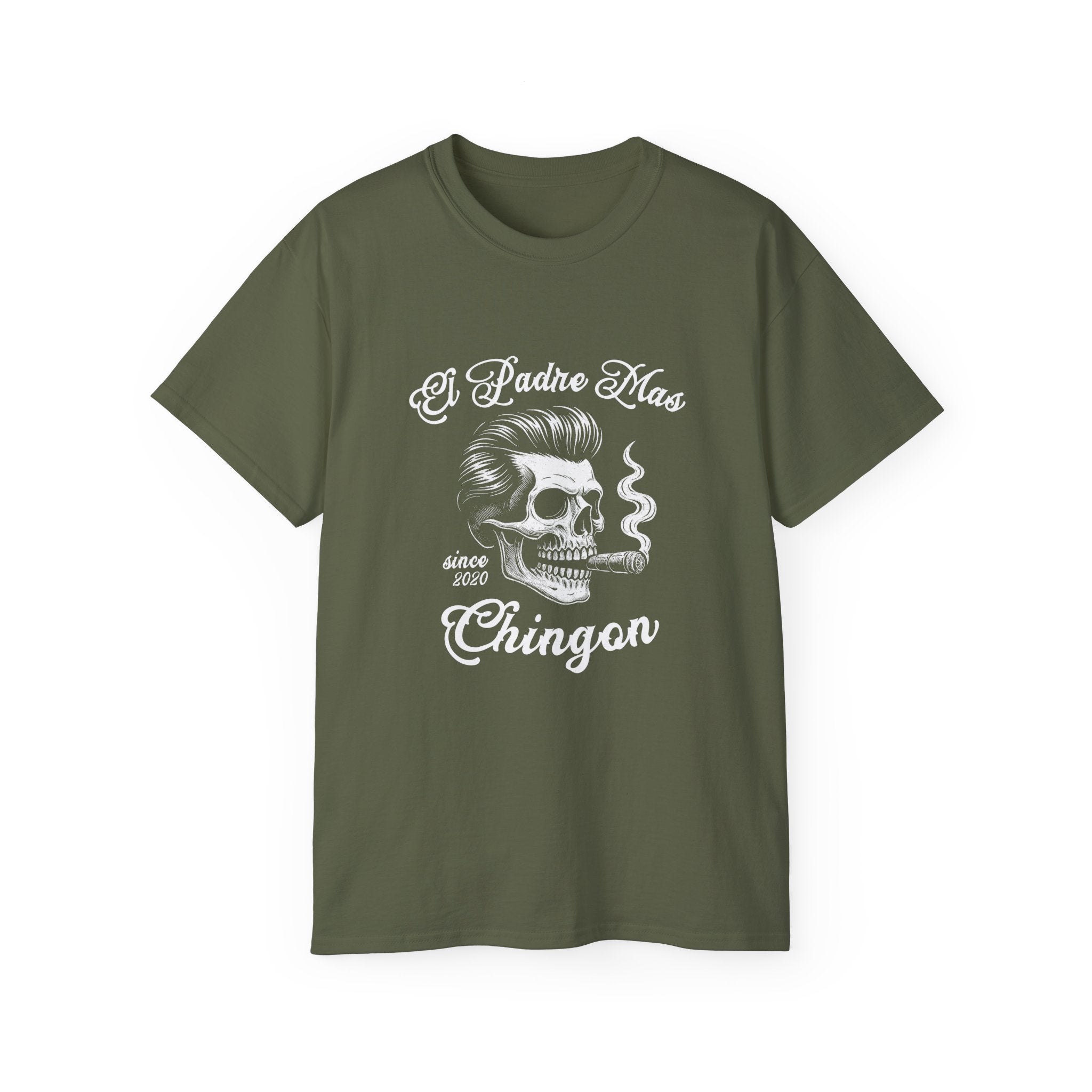 El Padre Más Chingón T Shirt – Personalized Year Skull Art Gift for Dad - Stonk Shark Co.