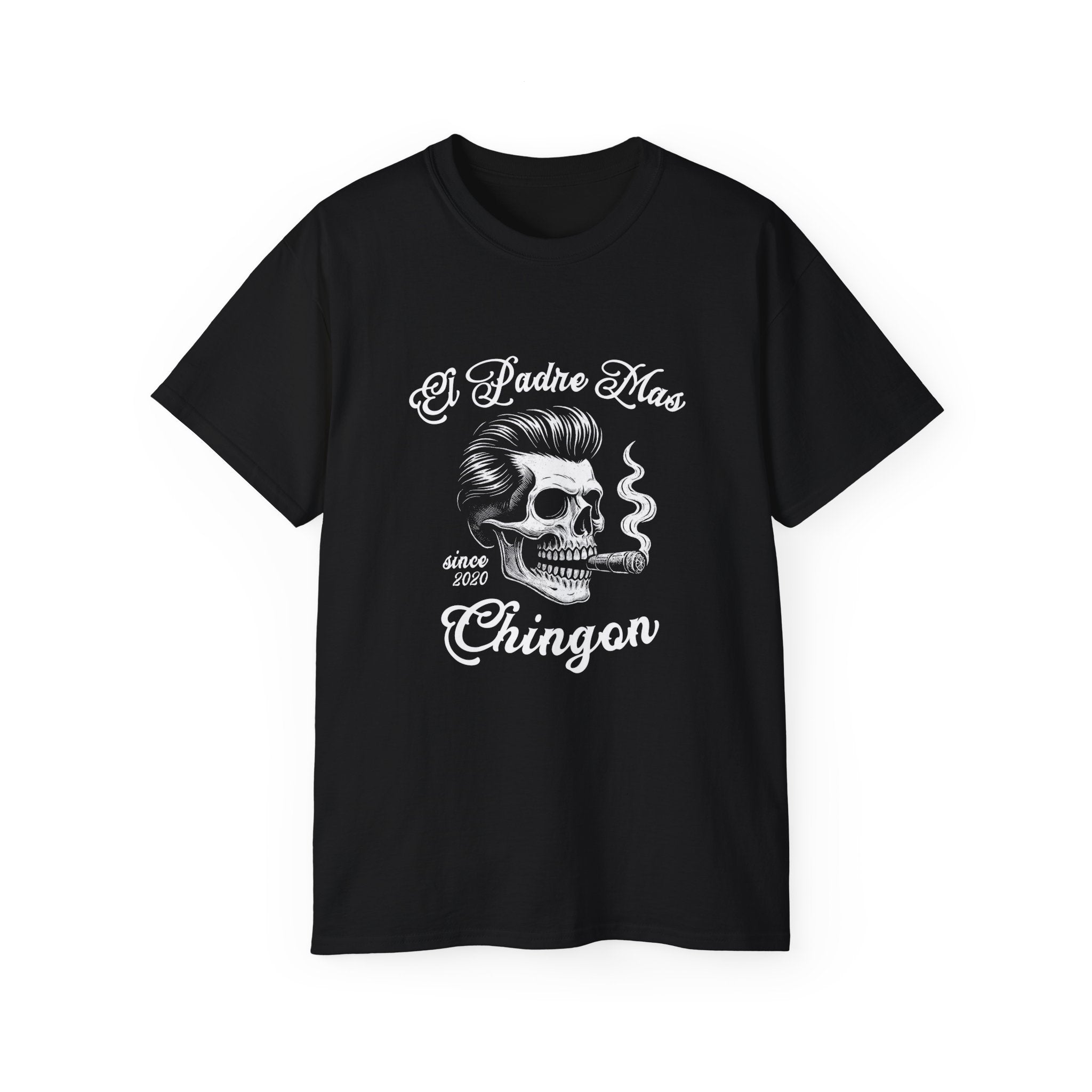 El Padre Más Chingón T Shirt – Personalized Year Skull Art Gift for Dad - Stonk Shark Co.