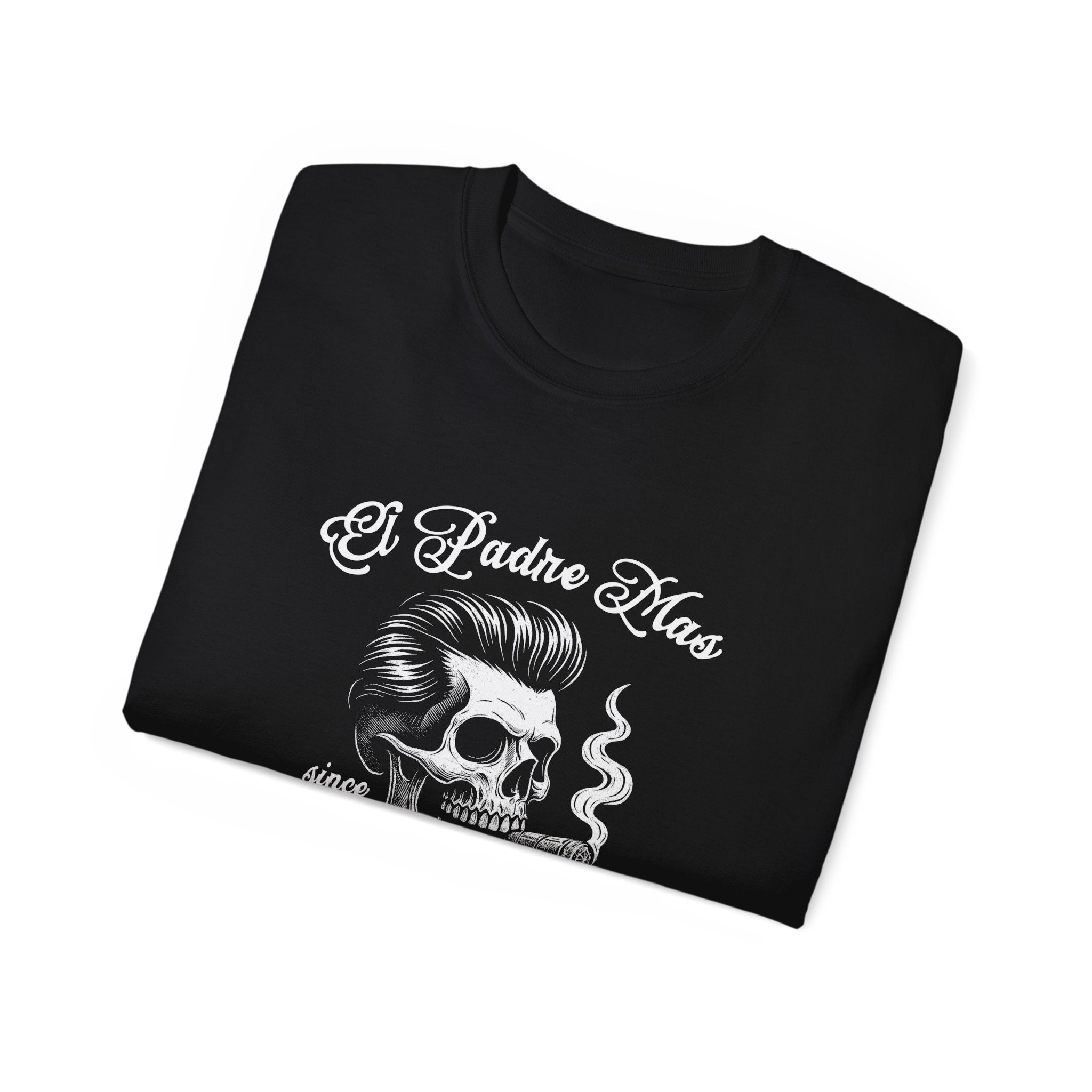 El Padre Más Chingón T Shirt – Personalized Year Skull Art Gift for Dad - Stonk Shark Co.