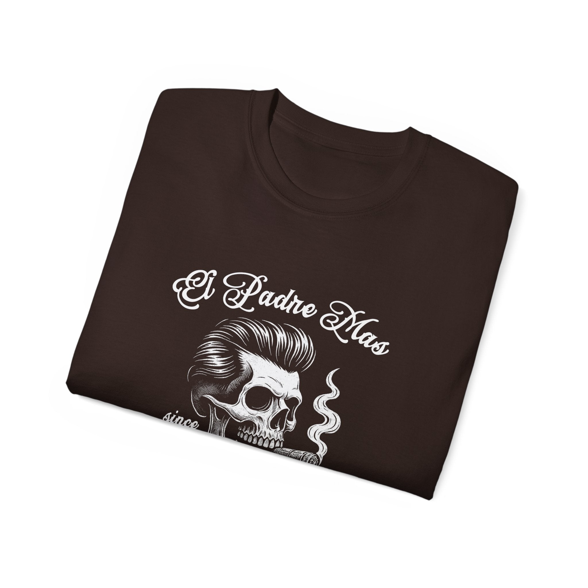 El Padre Más Chingón T Shirt – Personalized Year Skull Art Gift for Dad - Stonk Shark Co.