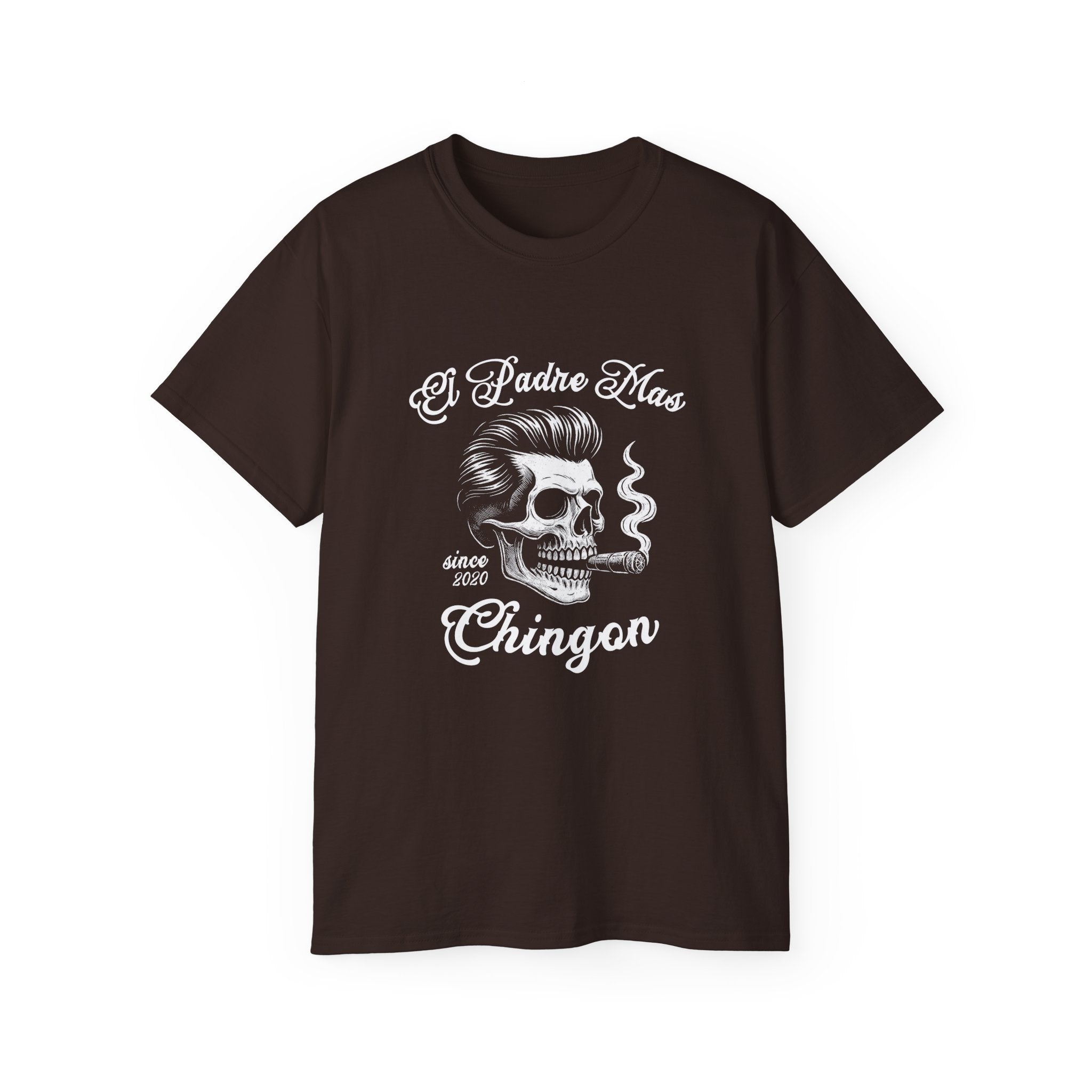 El Padre Más Chingón T Shirt – Personalized Year Skull Art Gift for Dad - Stonk Shark Co.