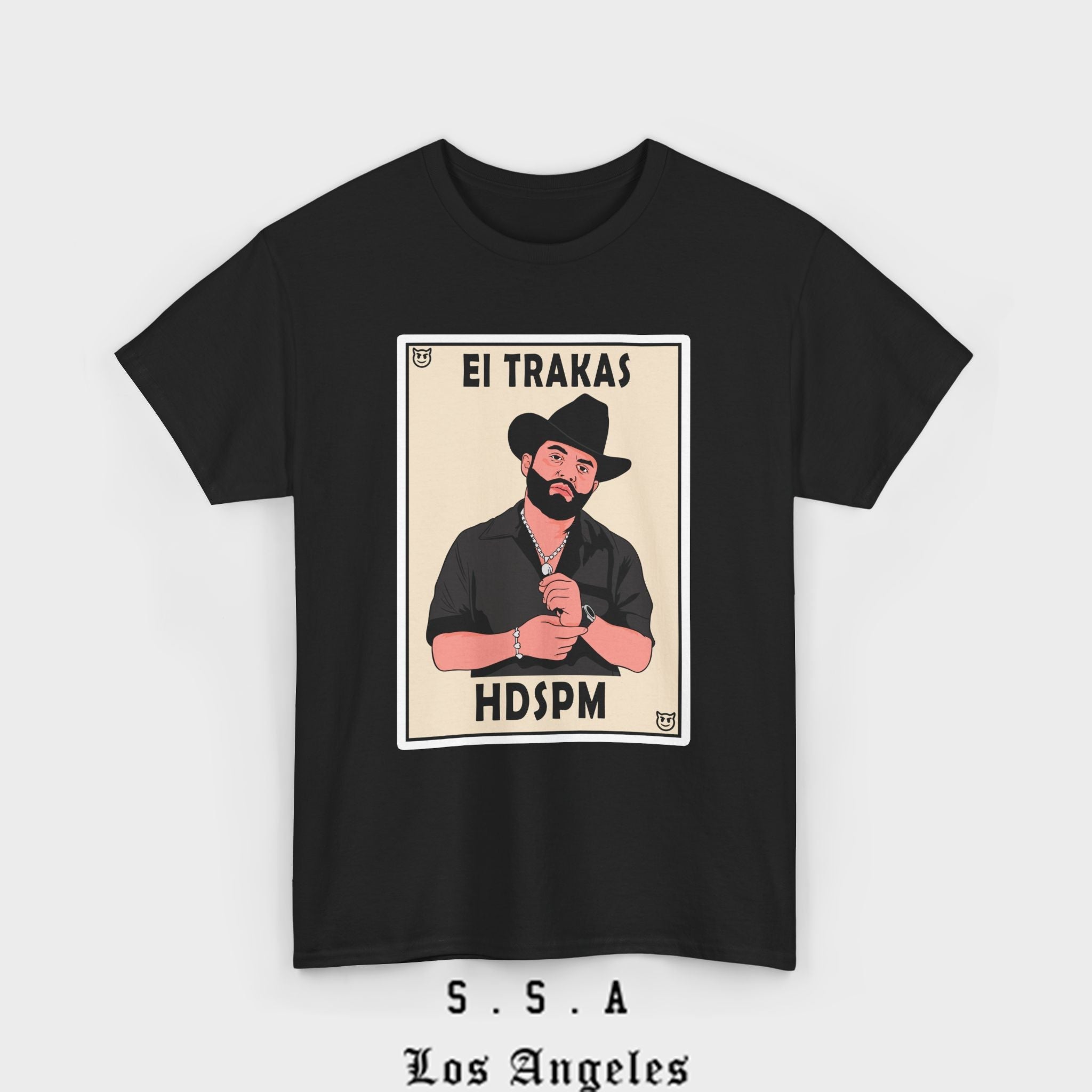 El Trakas Lotería Style T-Shirt – HDSPM Tee - Stonk Shark Co.