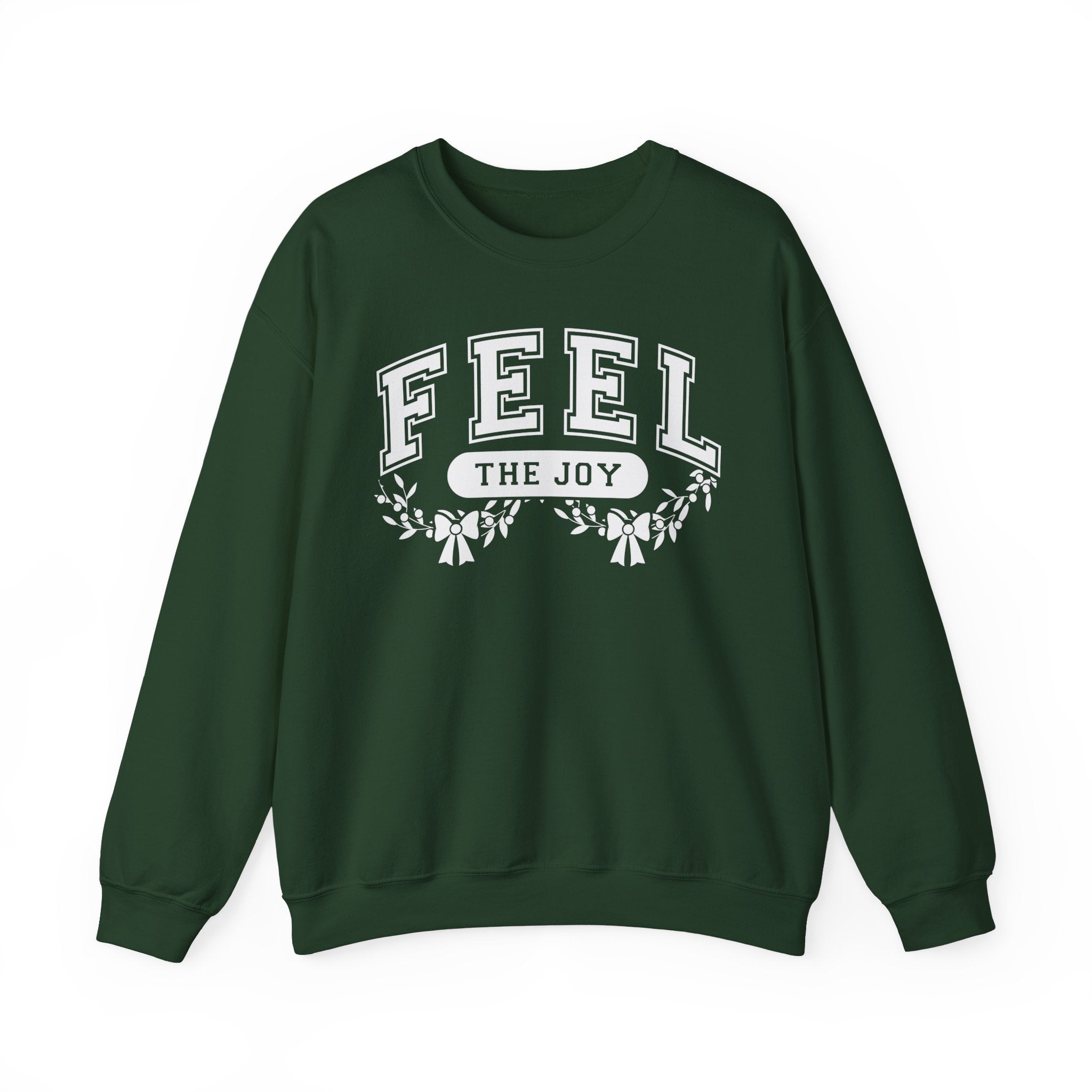 Feel The Joy & Jingle My Bells – Funny Couples Christmas Sweatshirt - Stonk Shark Co.