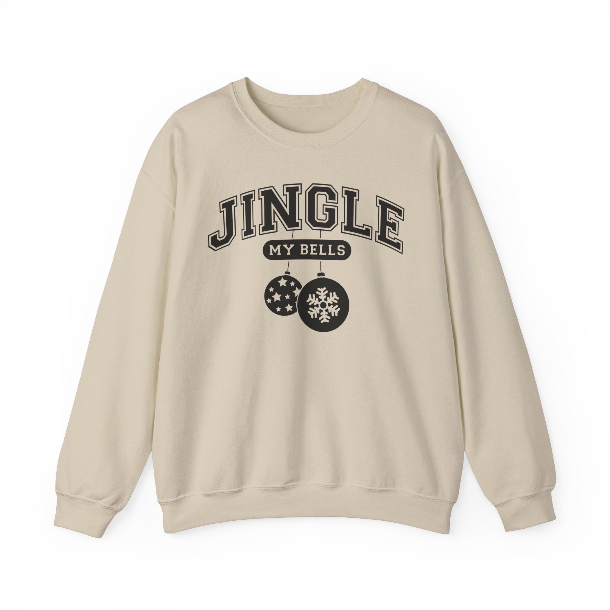 Feel The Joy & Jingle My Bells – Funny Couples Christmas Sweatshirt - Stonk Shark Co.