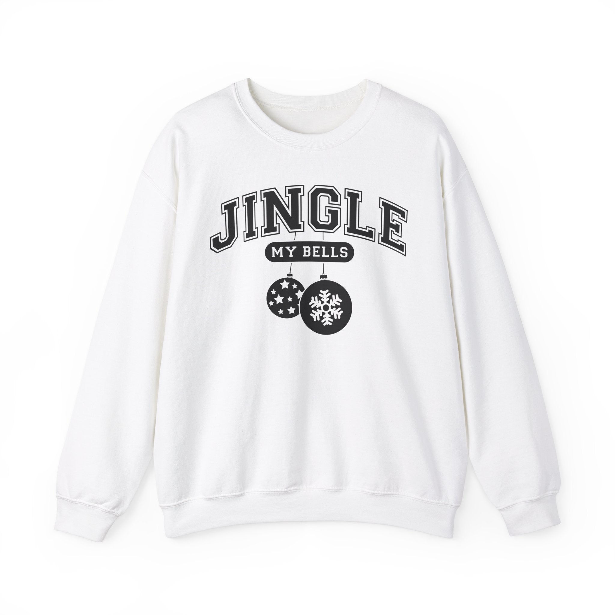 Feel The Joy & Jingle My Bells – Funny Couples Christmas Sweatshirt - Stonk Shark Co.