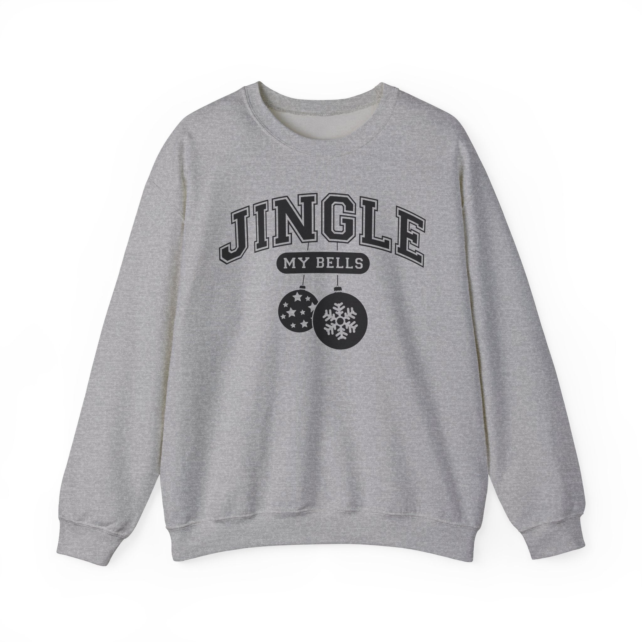 Feel The Joy & Jingle My Bells – Funny Couples Christmas Sweatshirt - Stonk Shark Co.