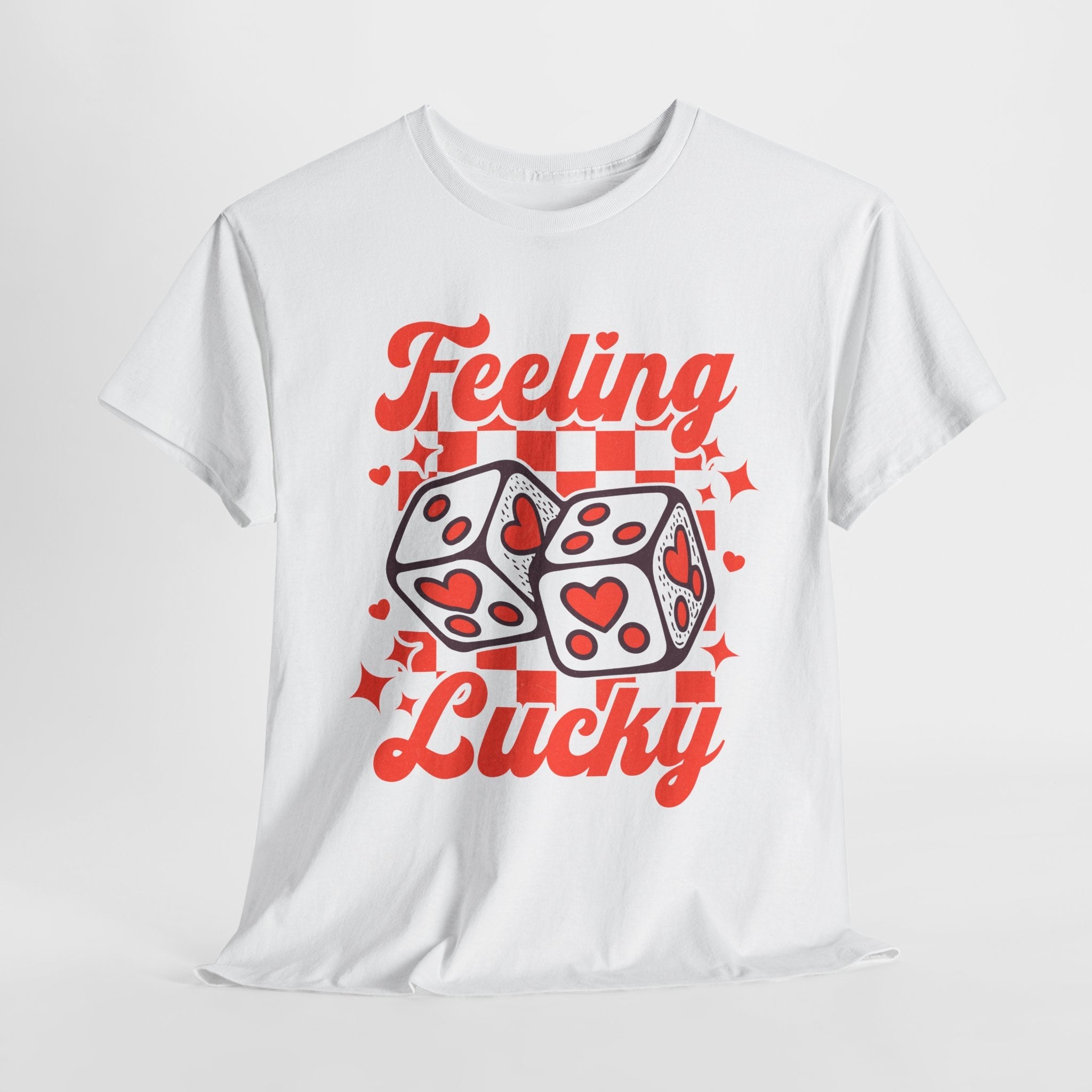 Feeling Lucky T-Shirt – Retro Valentine’s Dice Tee - Stonk Shark Co.