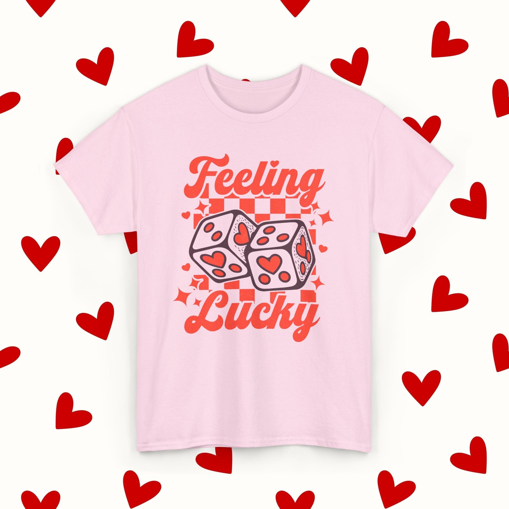 Feeling Lucky T-Shirt – Retro Valentine’s Dice Tee - Stonk Shark Co.