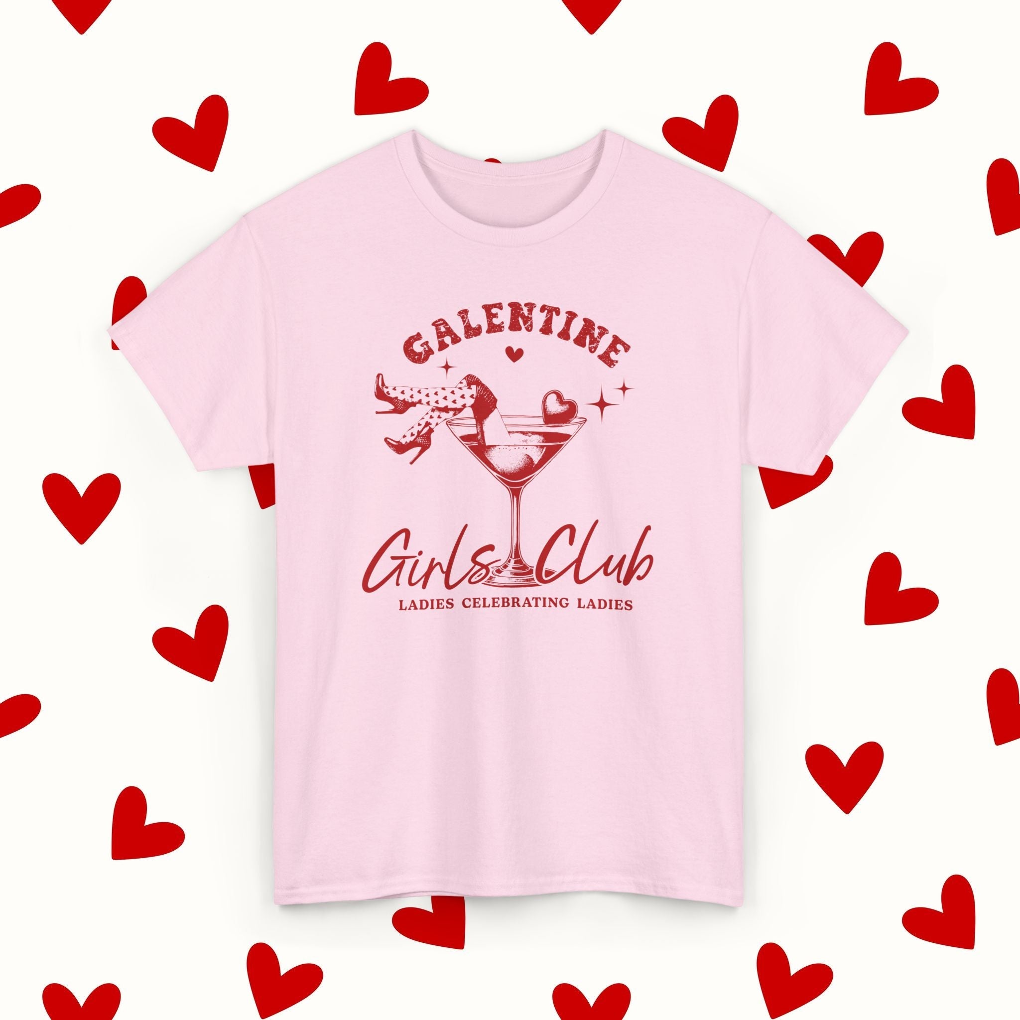 Galentine Girls Club T-Shirt – Valentine’s & Galentine’s Day Tee - Stonk Shark Co.