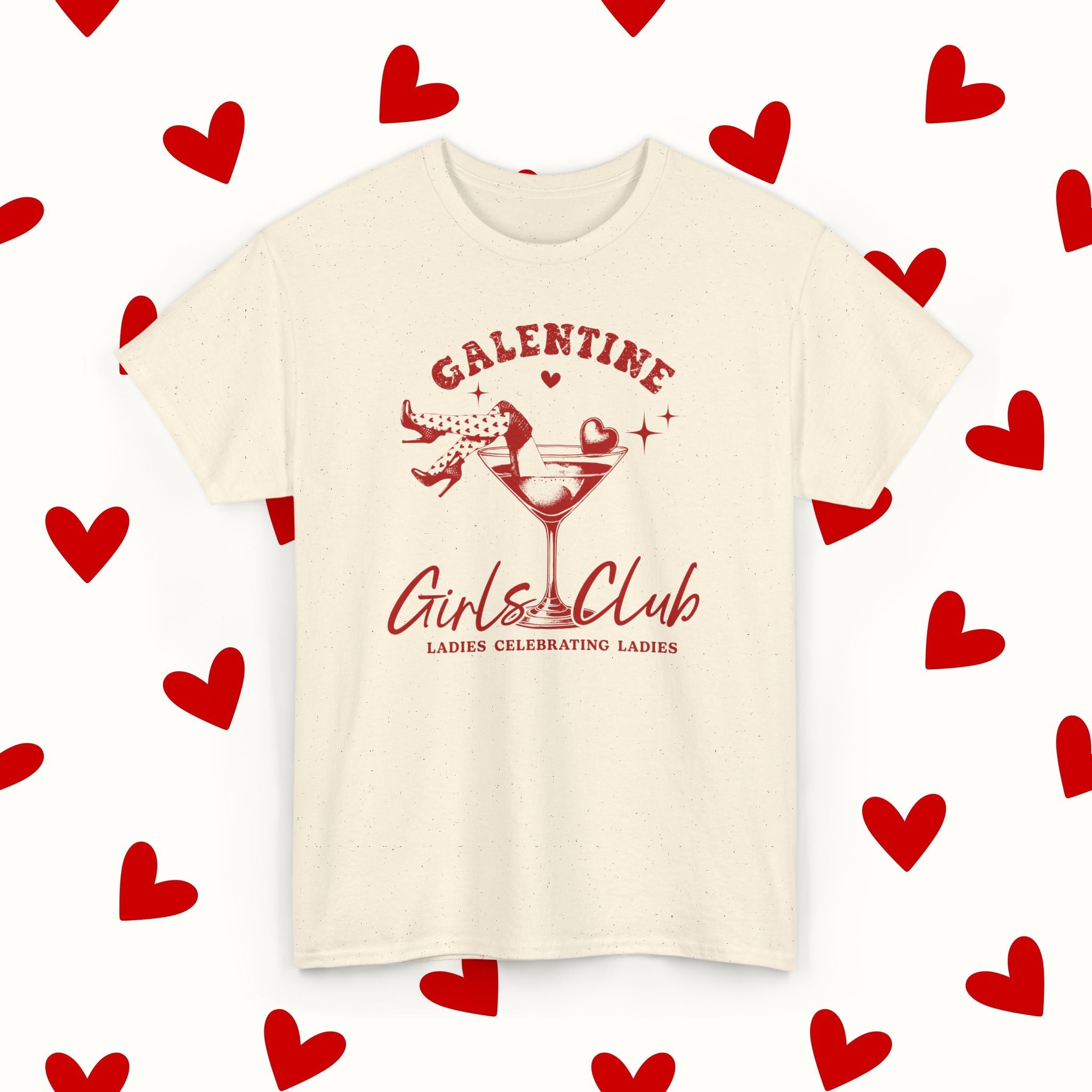Galentine Girls Club T-Shirt – Valentine’s & Galentine’s Day Tee - Stonk Shark Co.